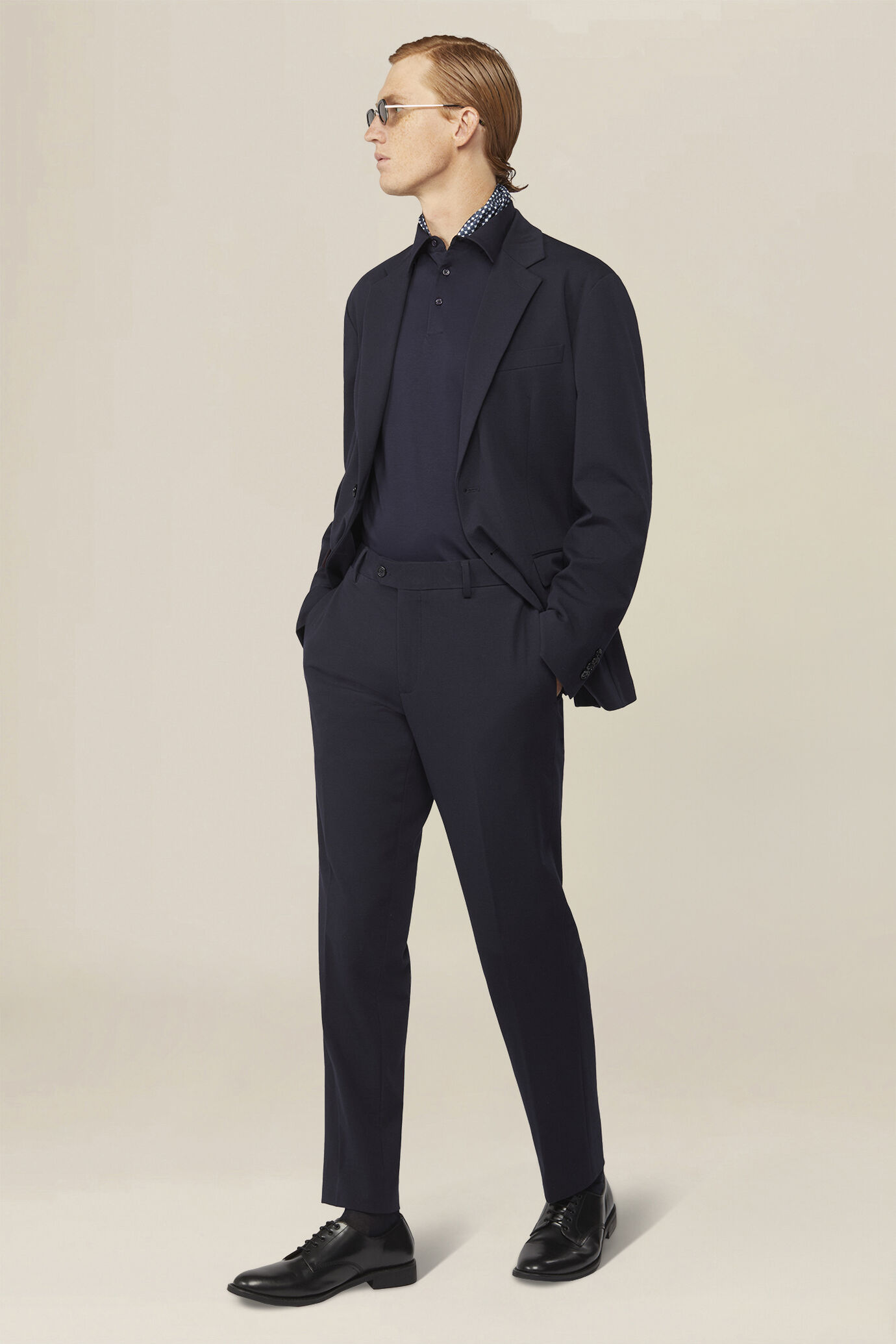 Men's regular fit jersey trousers