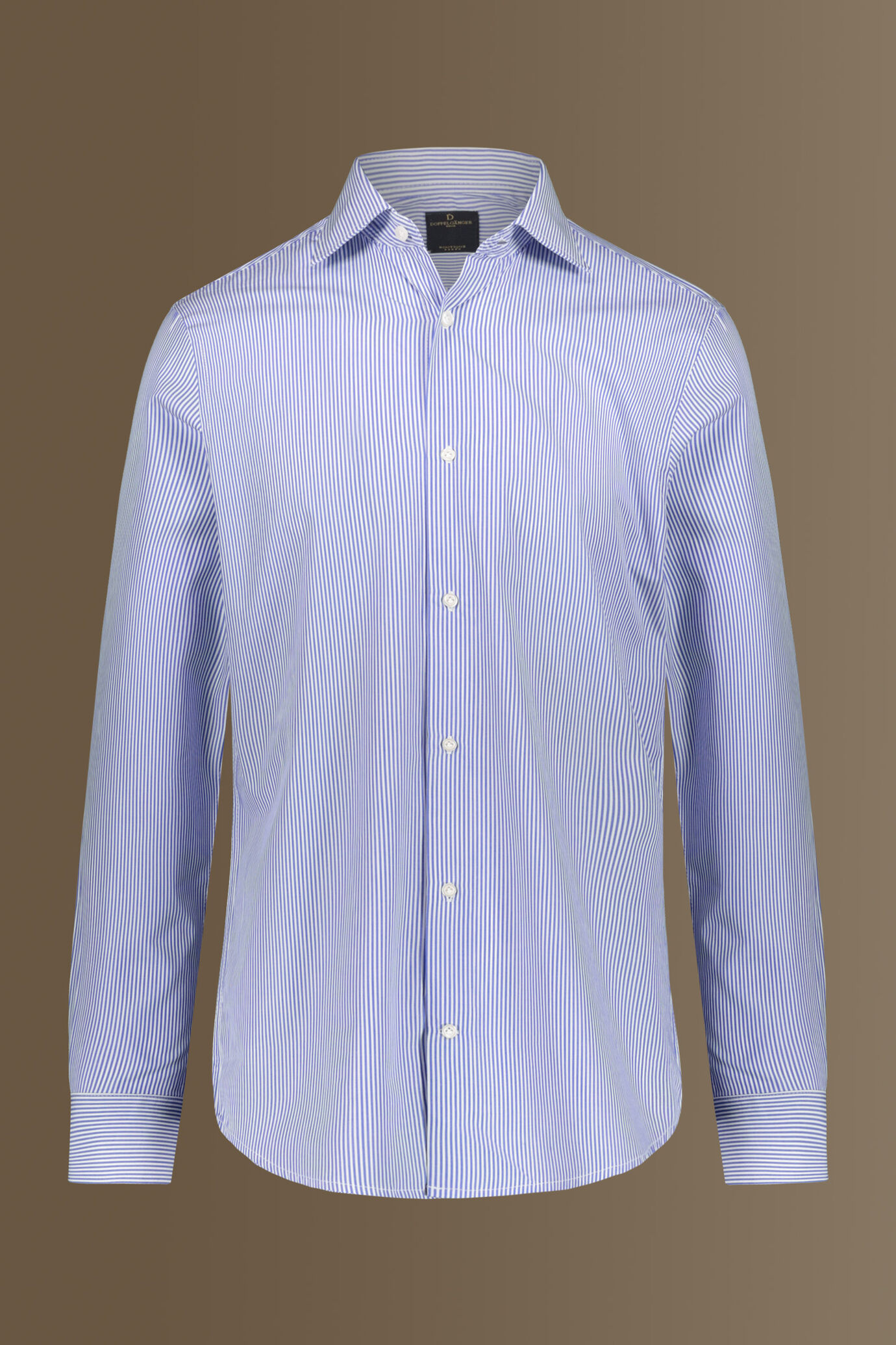Classic shirt french collar stripes fabric image number 3
