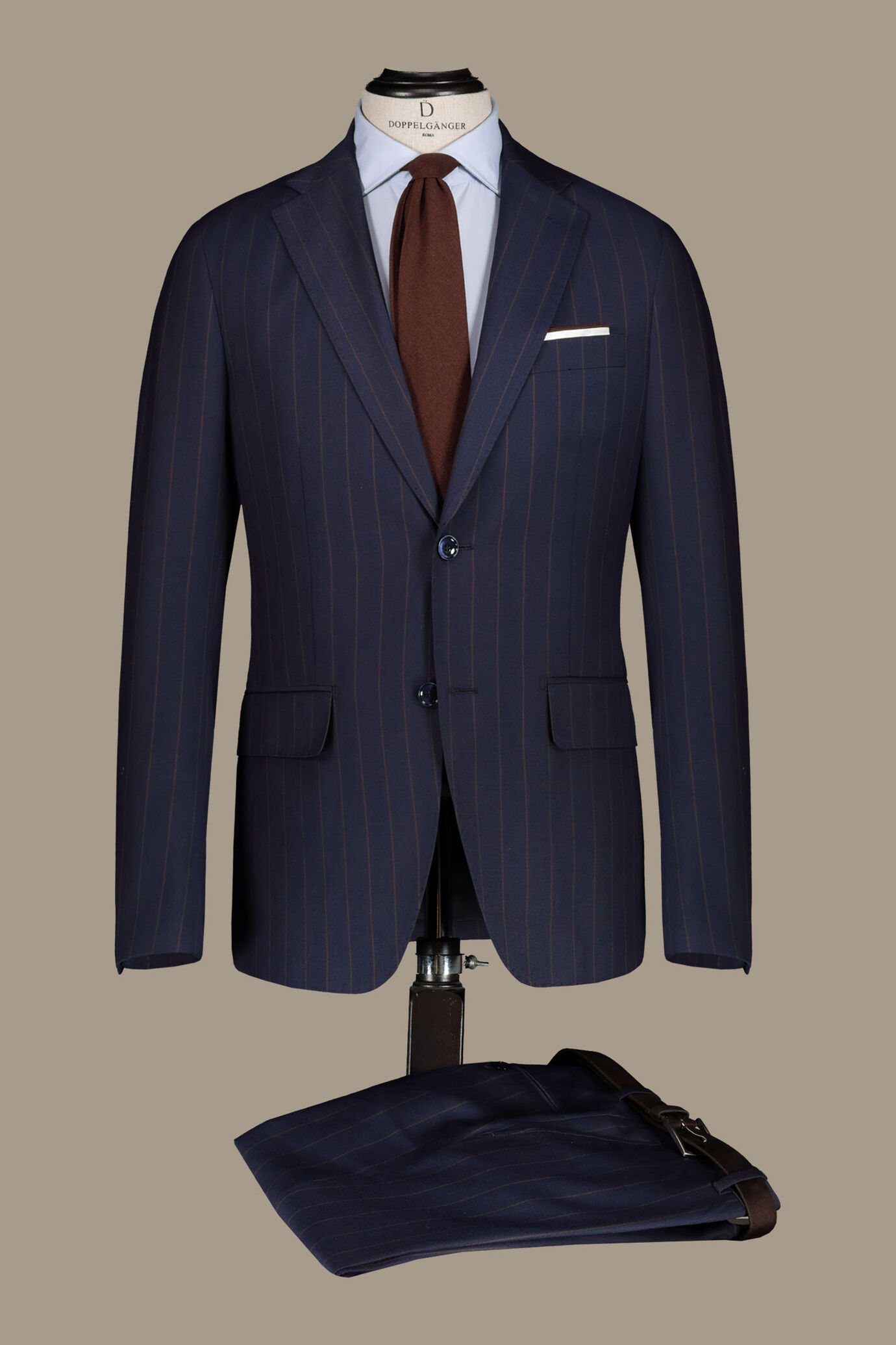 Single breasted pinstripe suit image number 0