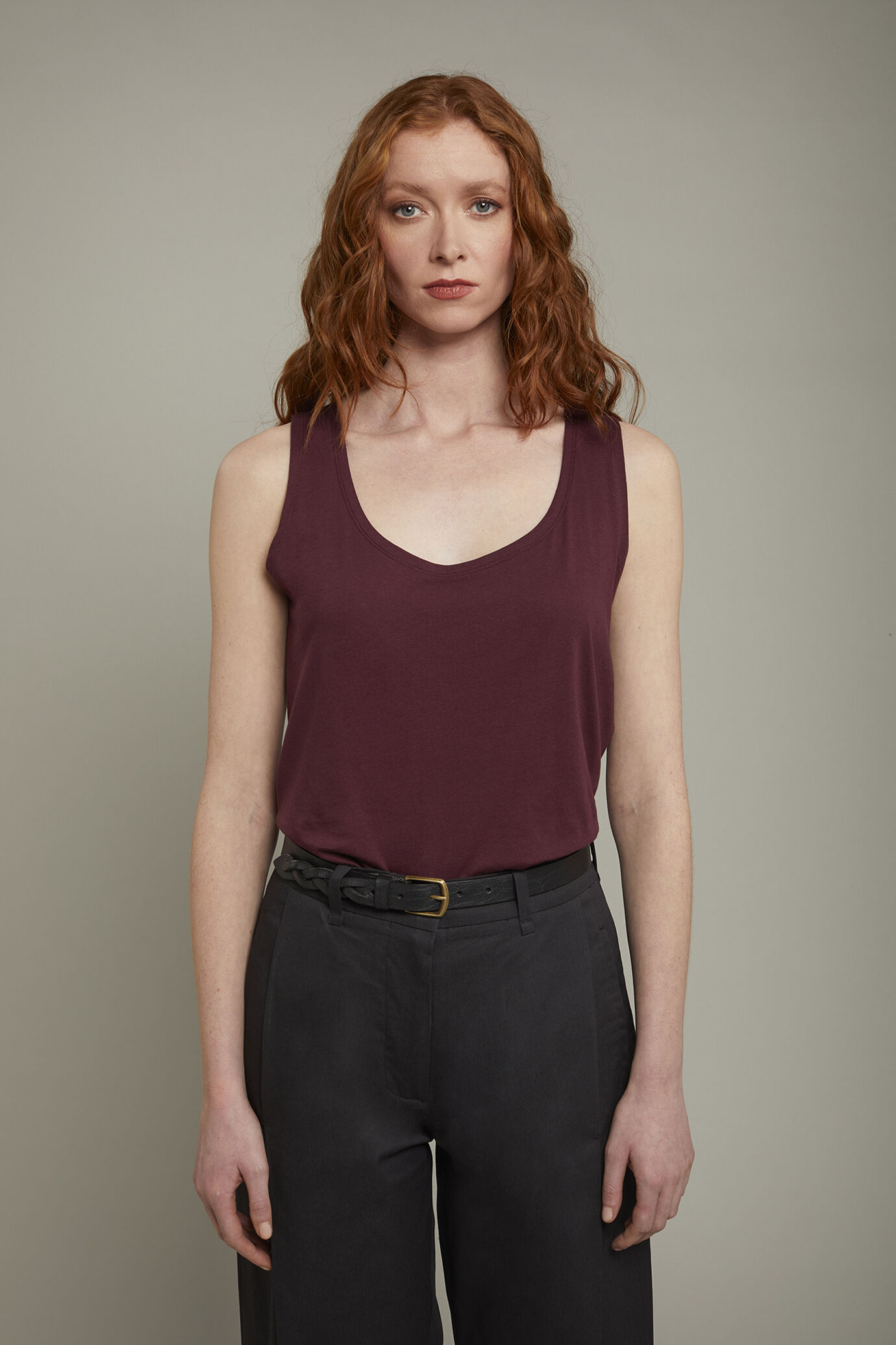Damen-Tanktop aus 100 % Baumwolljersey in bequemer Passform image number 2