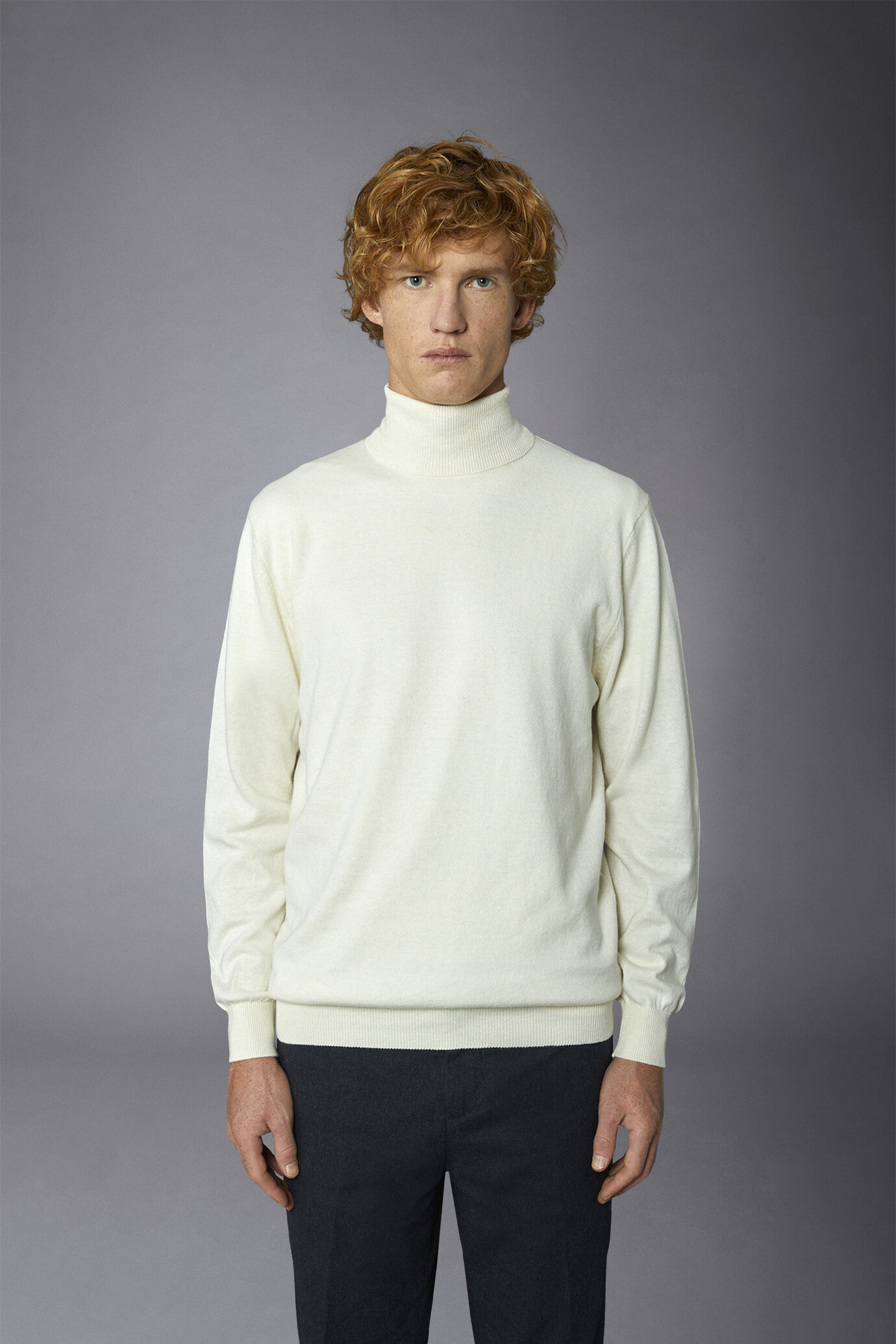 Maglia uomo dolcevita lana e cotone image number 3