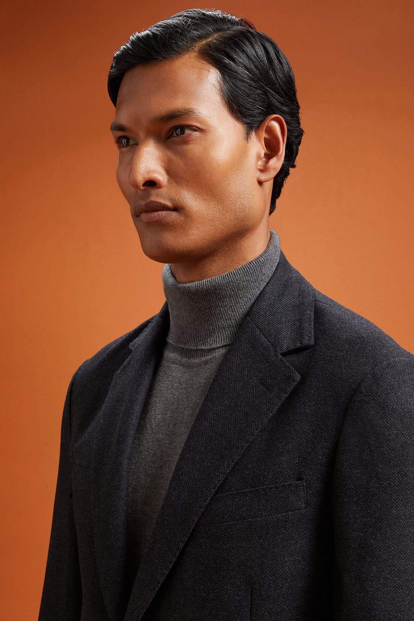 Giacca uomo classica monopetto Wool Blend disegno spinato regular fit image number 3