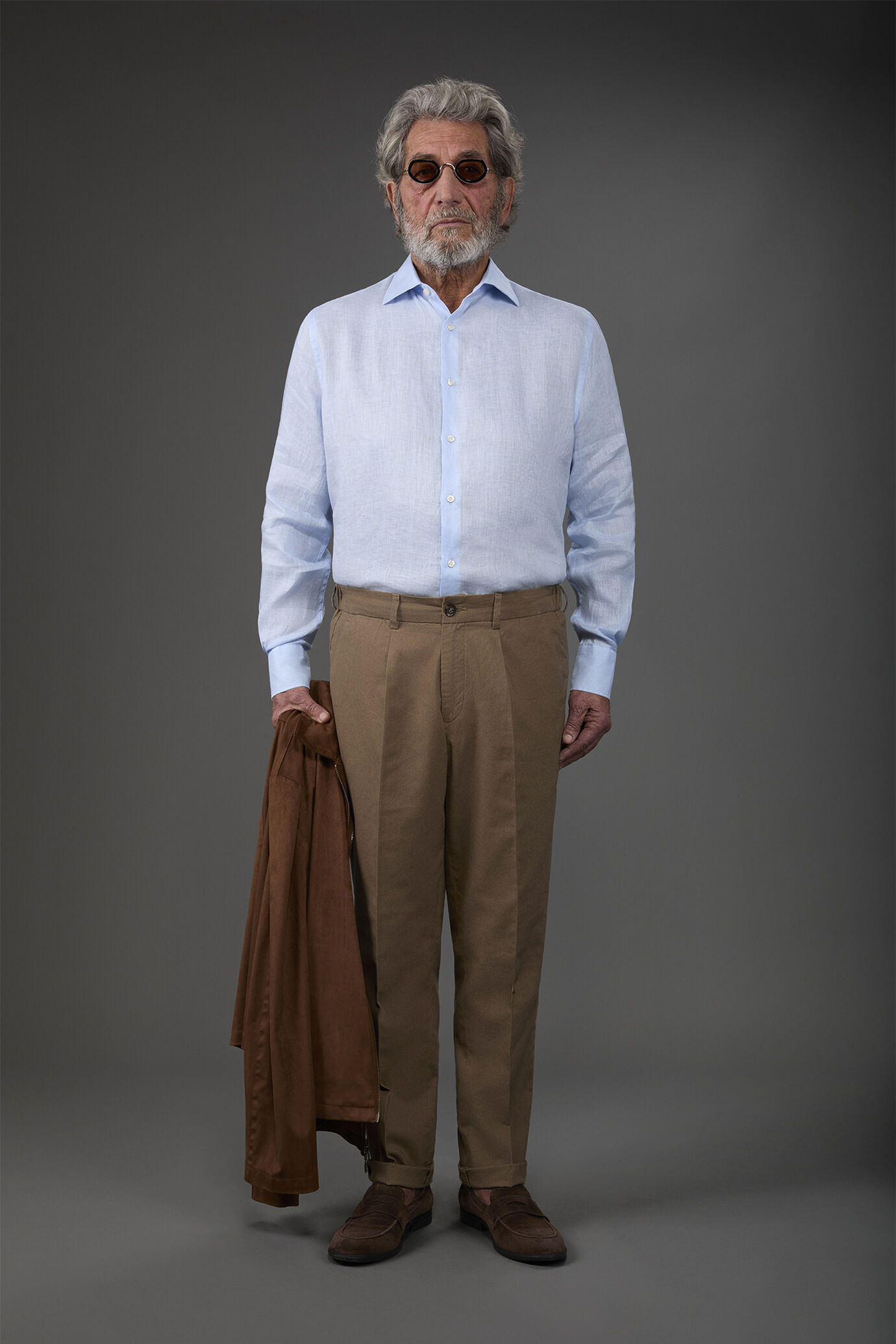 Camicia uomo casual collo classico 100% lino image number 3