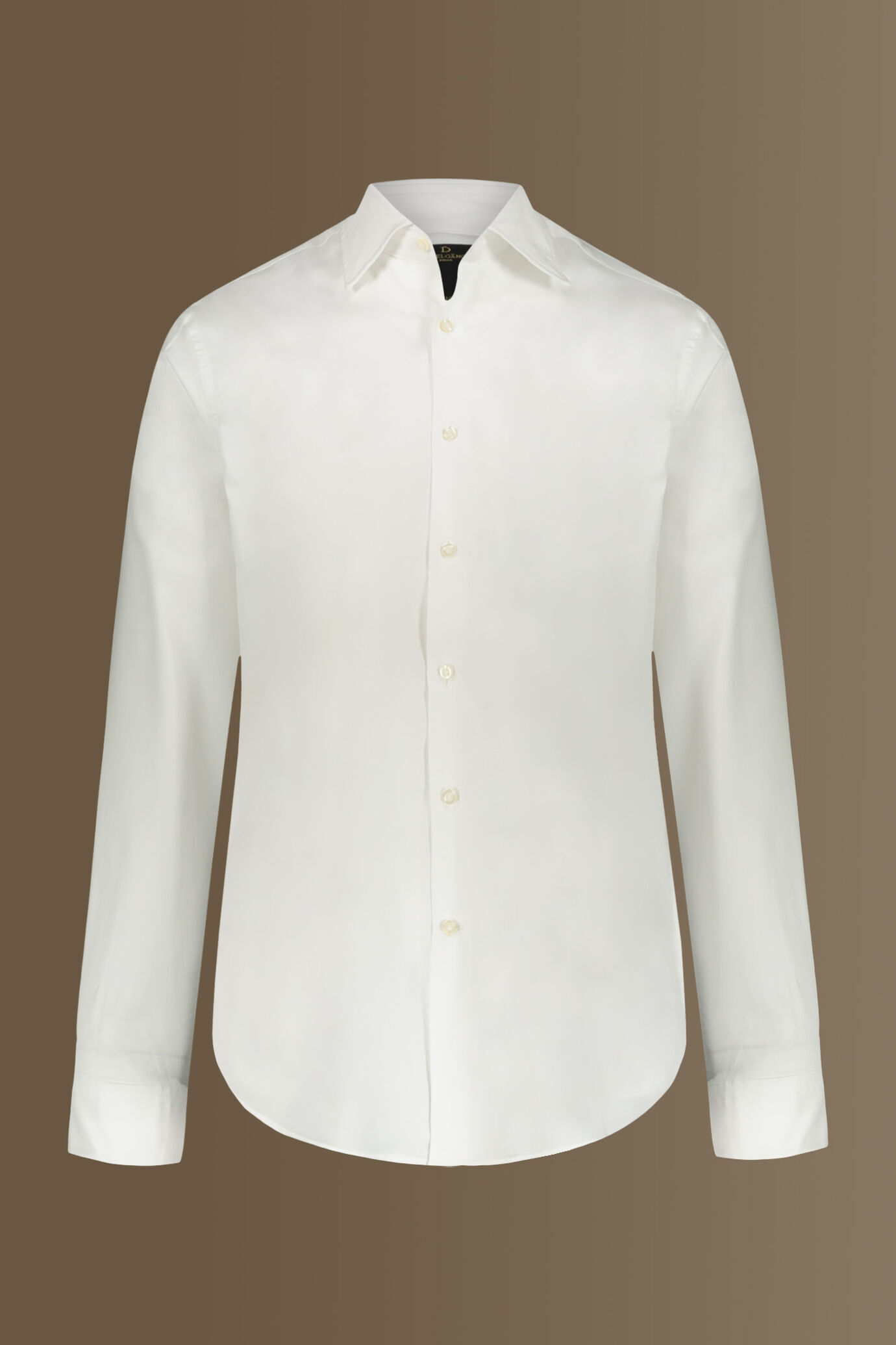 Camicia classica lavata uomo 100% cotone collo francese tessuto pinpoint image number 4