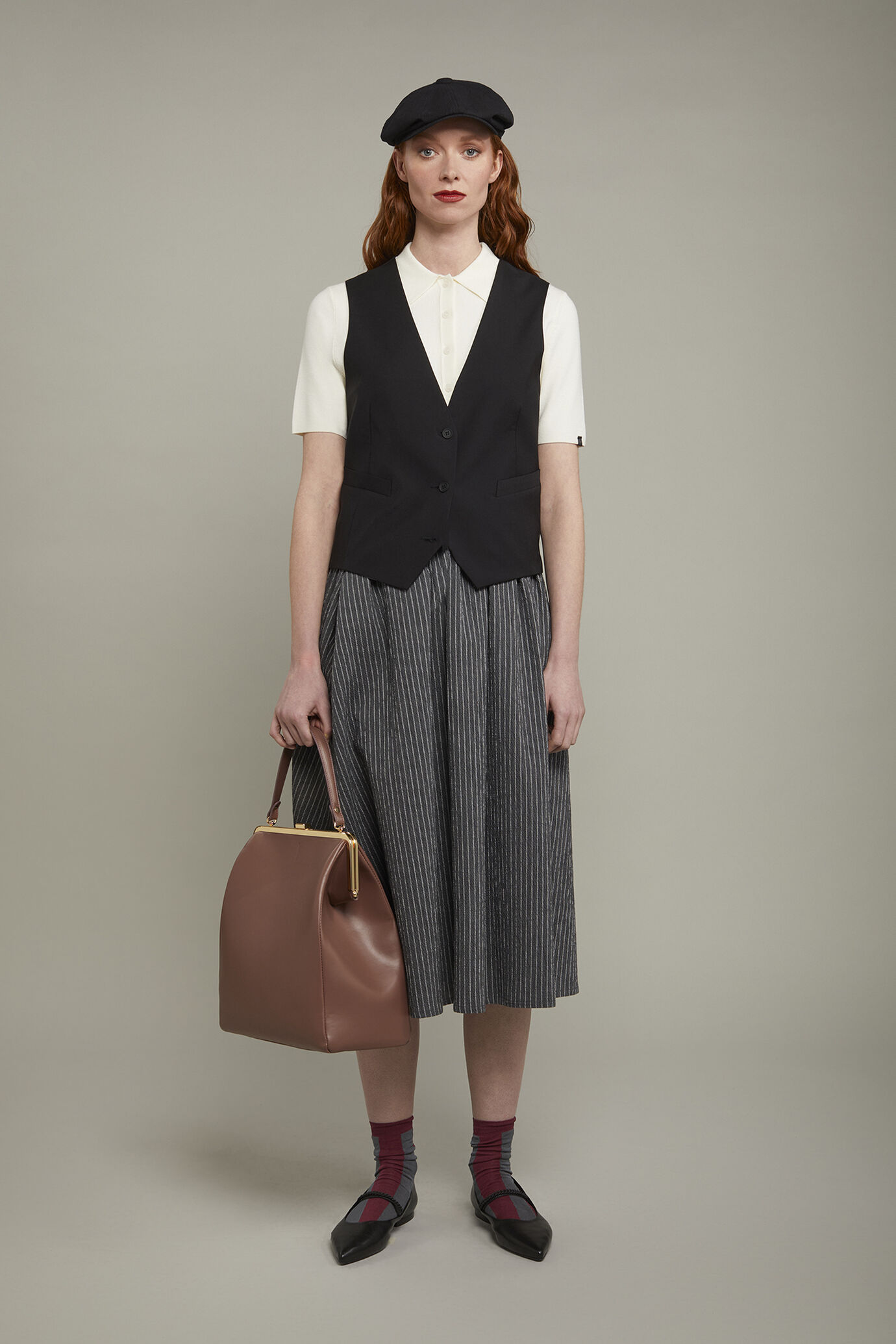 Gilet femme de couleur unie coupe régulière image number 0