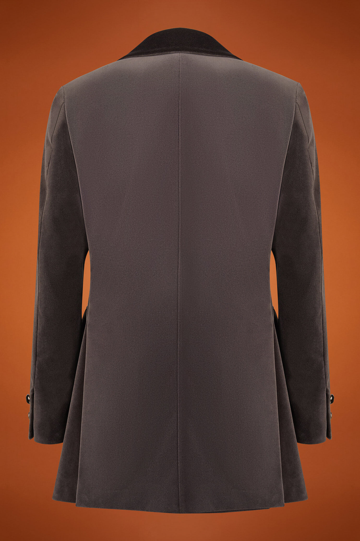 Women's slim fit jacket in smooth velvet with jewelled buttons image number 5