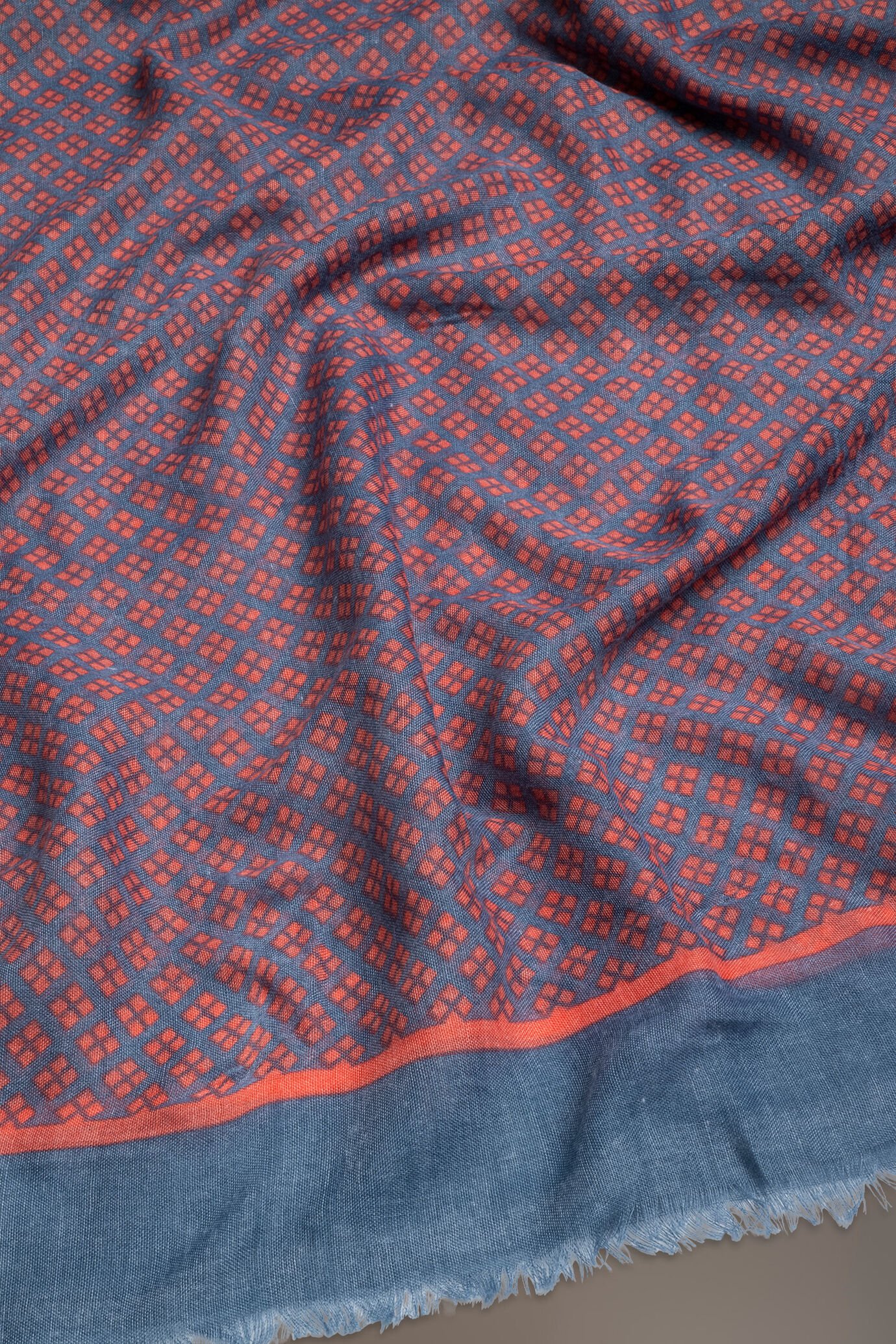 Foulard Uomo Sciarpa Uomo Misto Cotone Viscosa Righe Multicolore