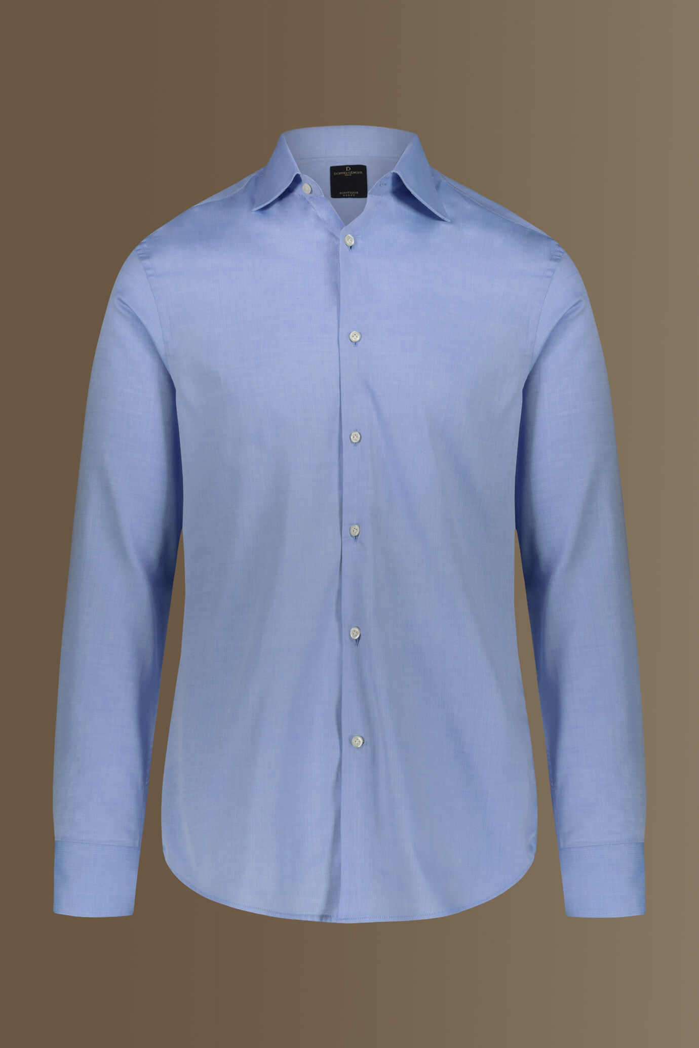 Camicia classica uomo collo francese tessuto spinato image number 3
