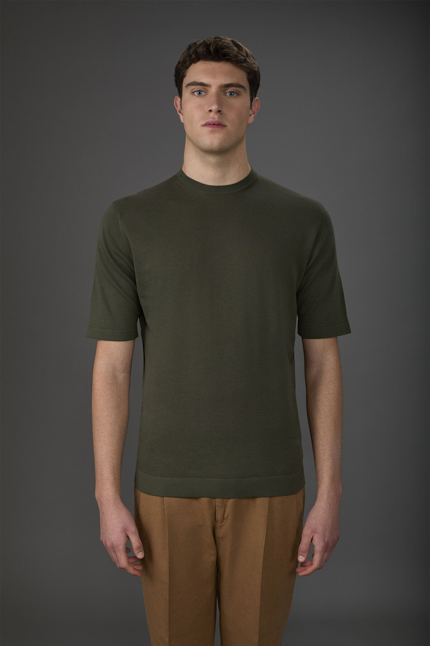 Kurzarm-T-Shirt für Herren aus 100 % doppelt gedrehter Baumwolle image number 1