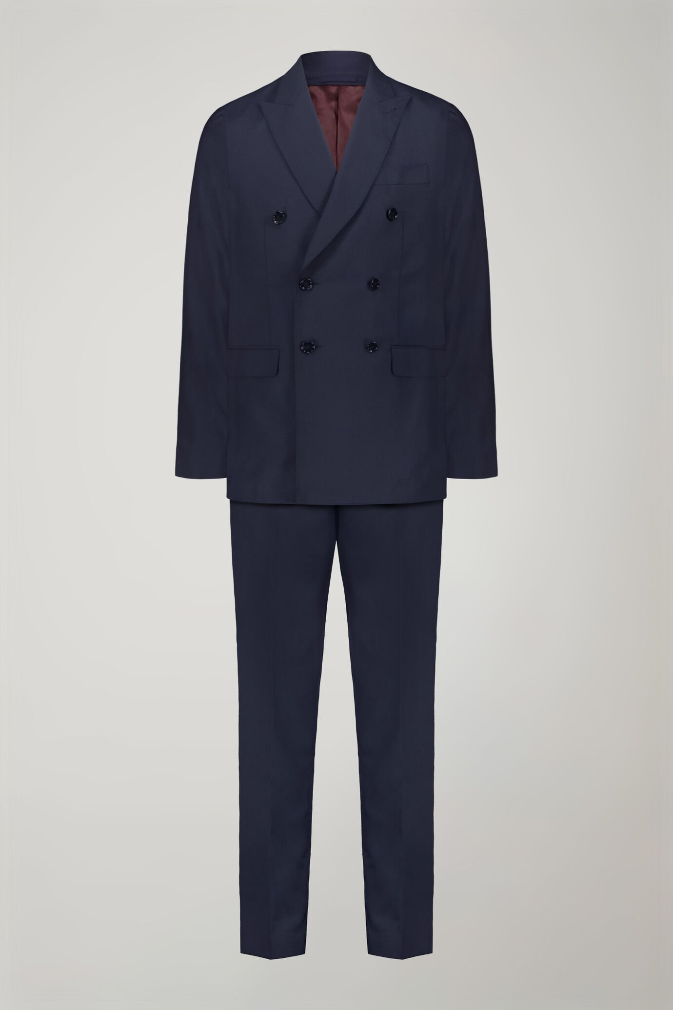 Men's double-breasted Wool Blend suit with classic single-breasted trousers and unlined double-breasted jacket with regular fit lance lapels image number 8