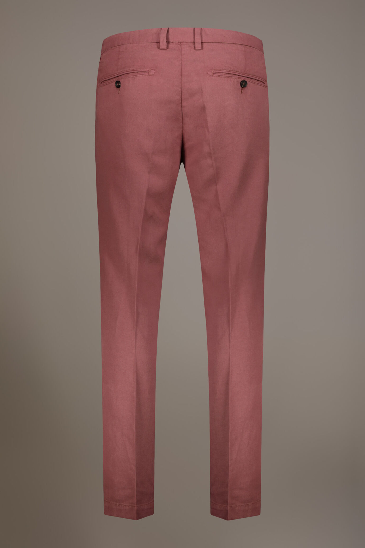 Pantalone chino misto lino regular fit costruzione twill image number 4