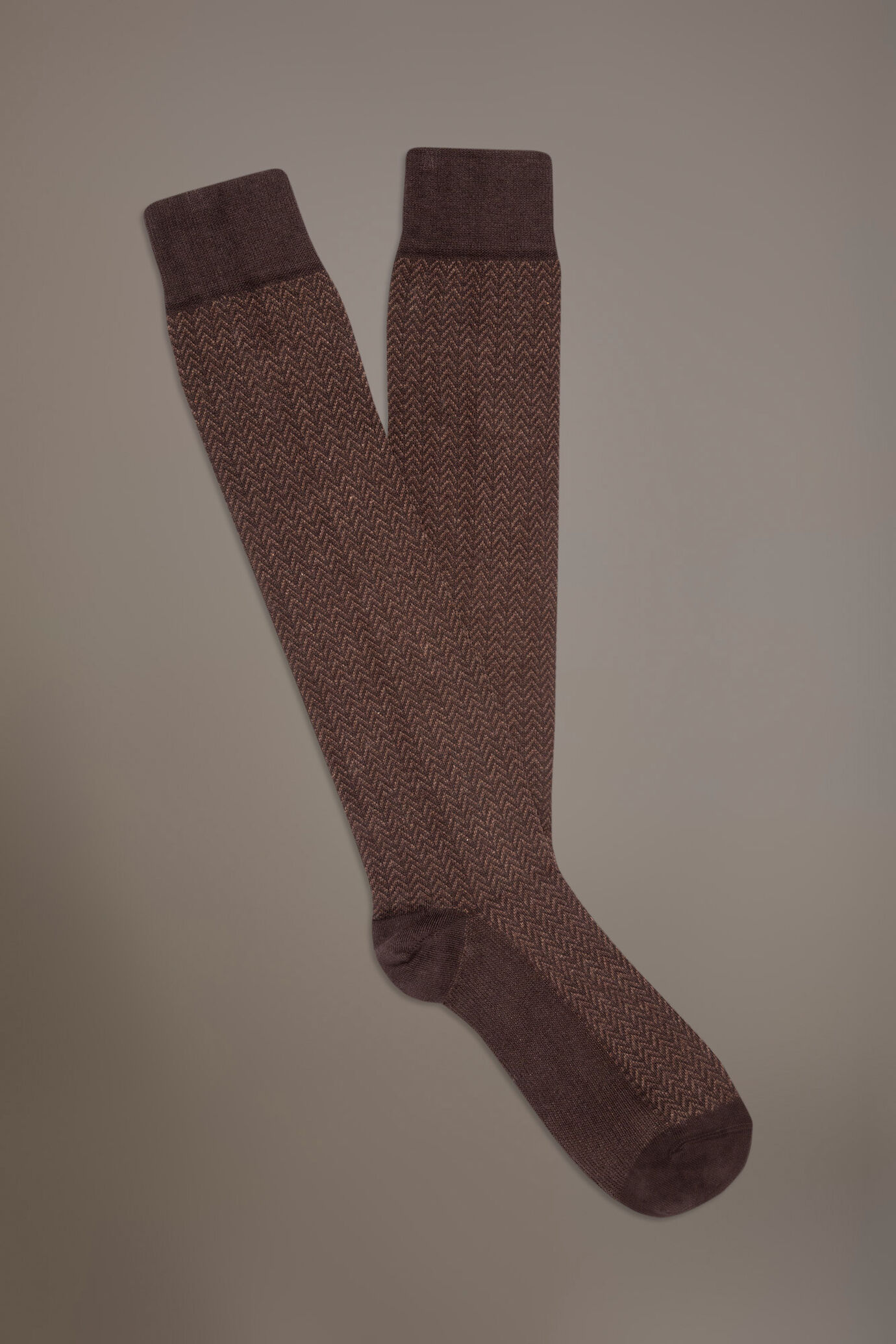 Long socks in stockinette stitch made in Italy