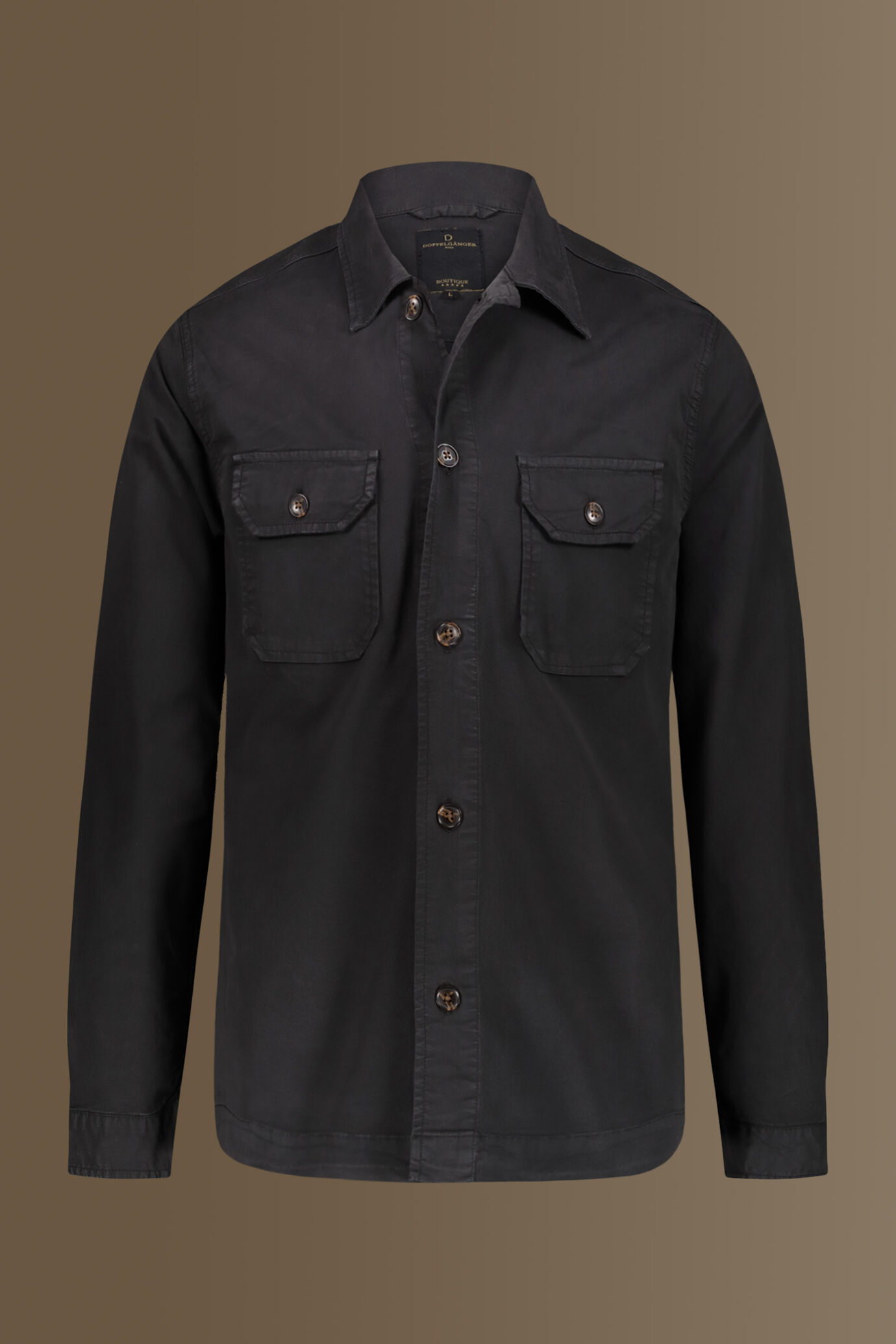Chambray overshirt french collar image number 4