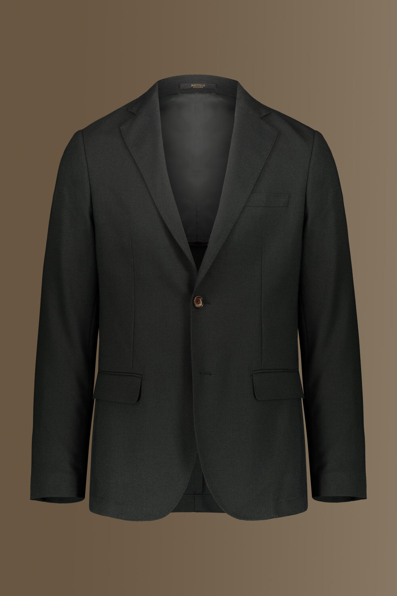 Single breasted dobby fabric jacket solid colour image number 0