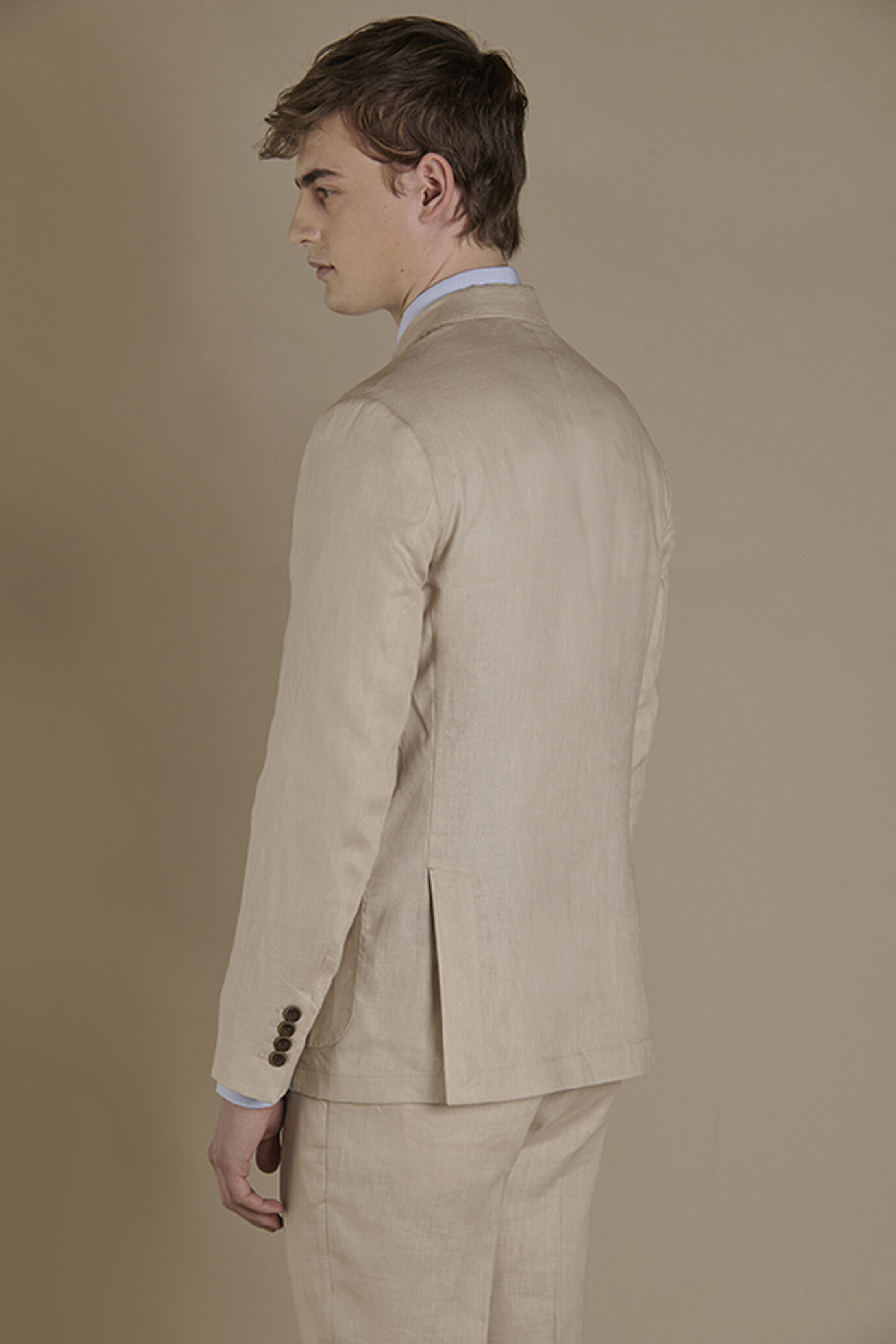 Giacca monopetto 100%lino made in italy image number 2