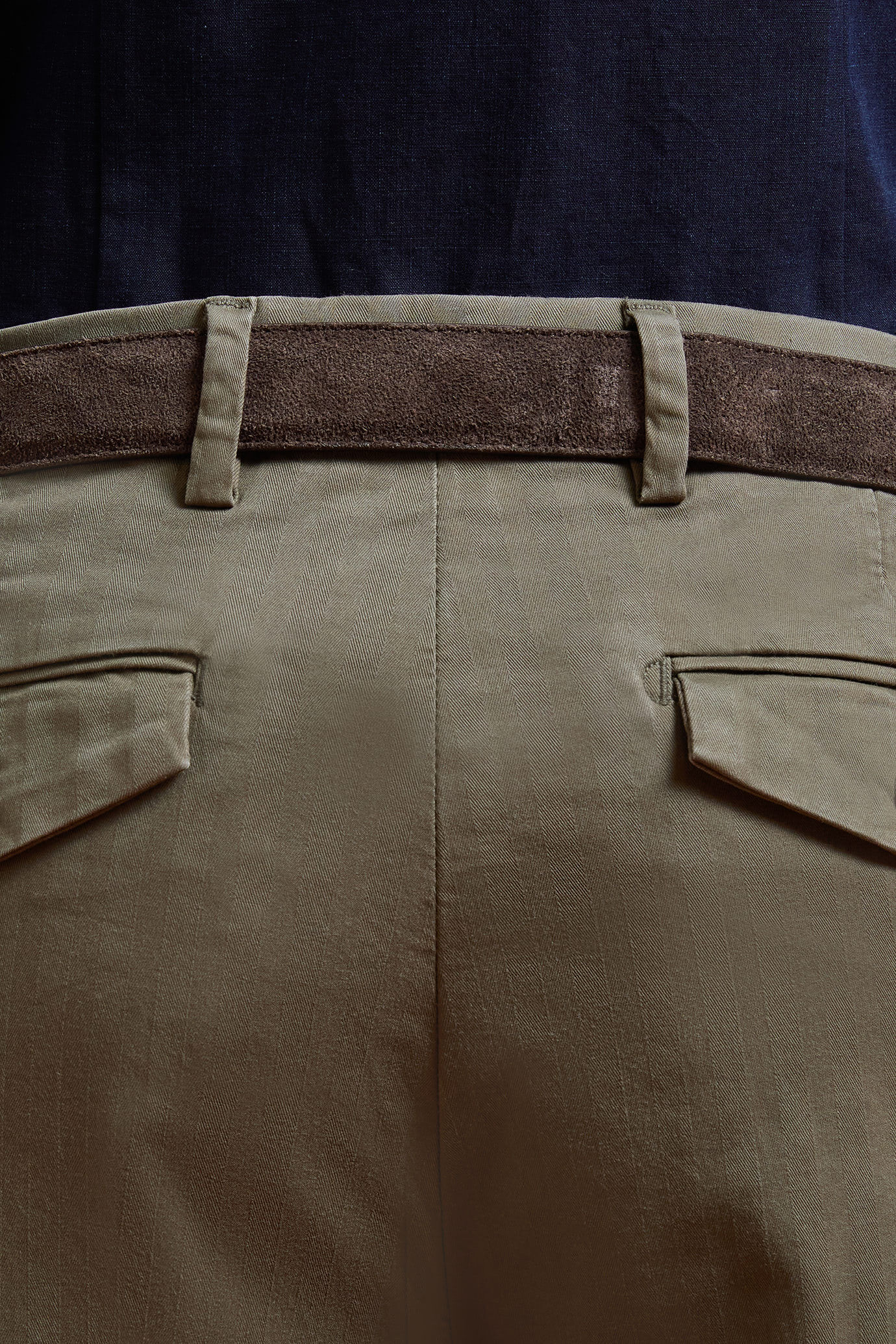 Klassische Herrenhose mit Fischgr&auml;tmuster in normaler Passform image number 3