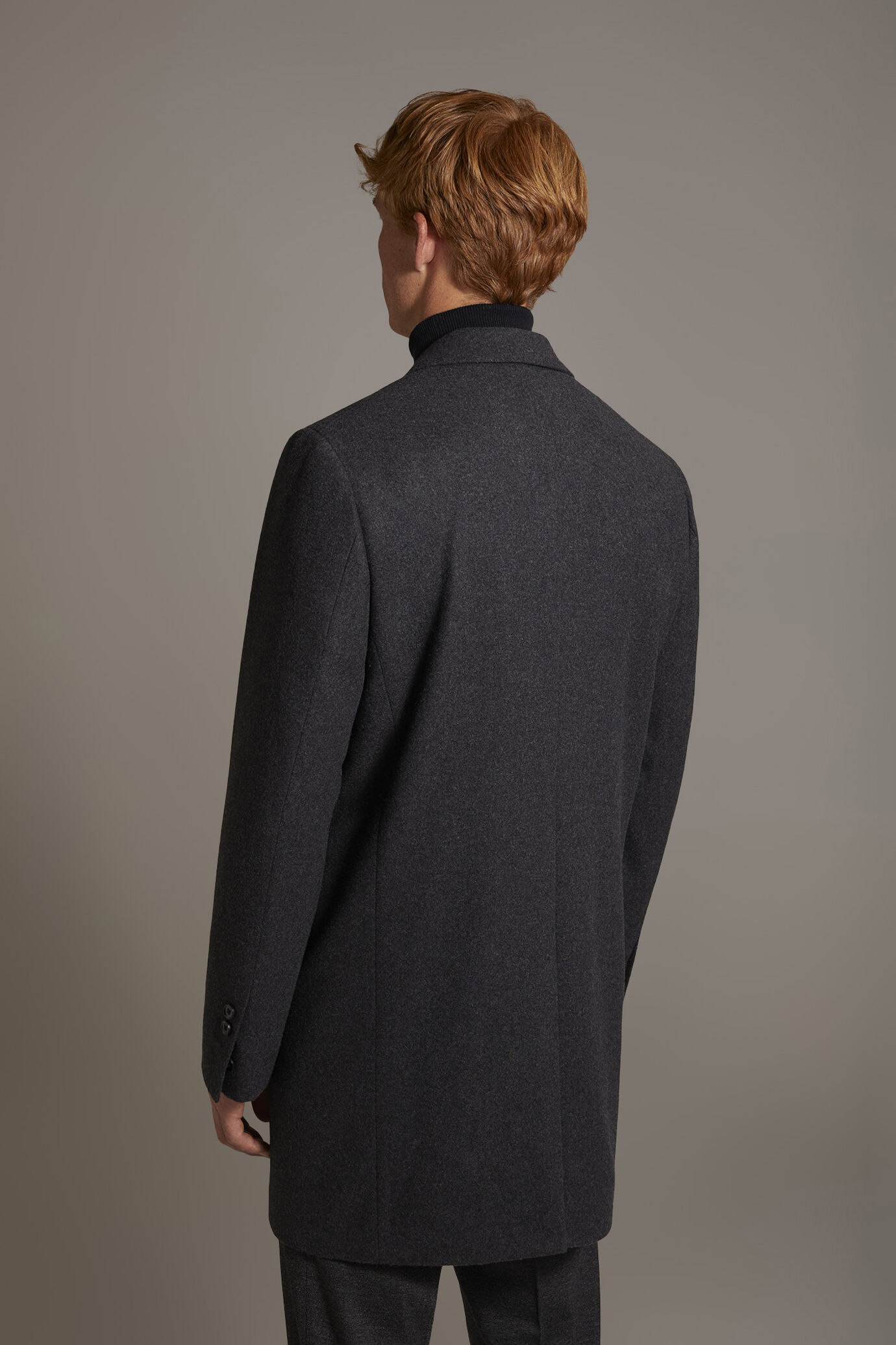 Classic single-breasted coat wool blend image number 3
