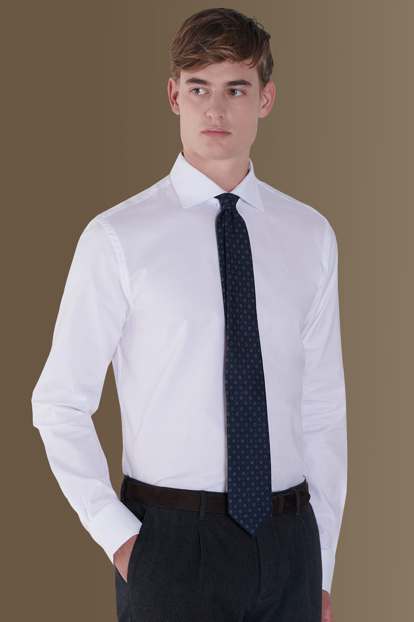 French collar classic shirt pin -point image number 0