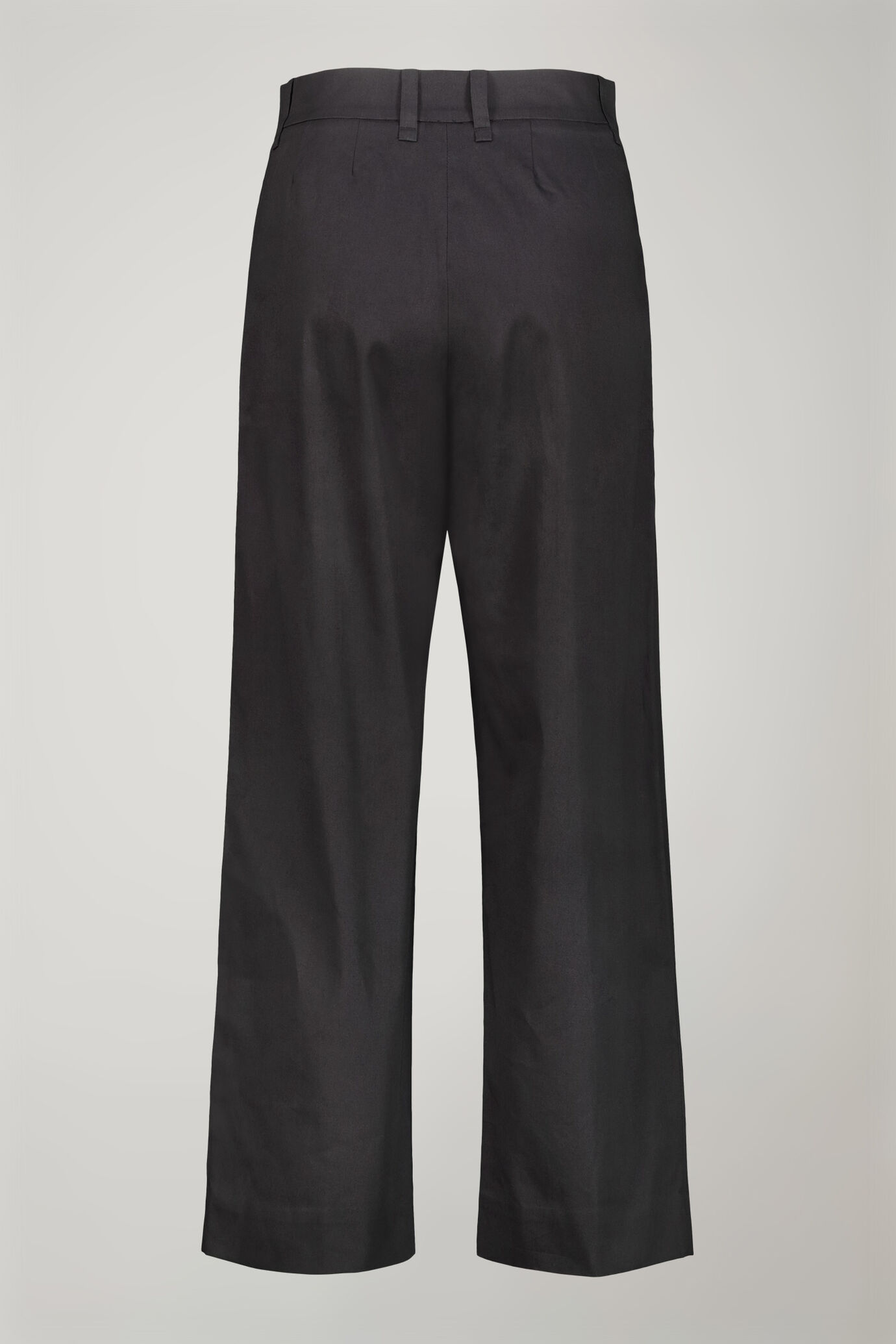 Women’s solid color trousers 100% cotton regular fit image number 5