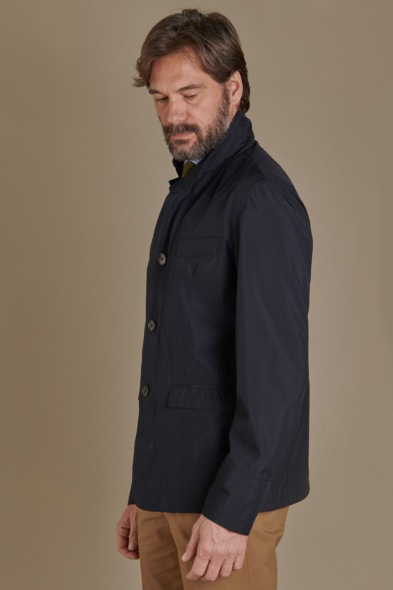 Field jacket with technical fabric image number 1