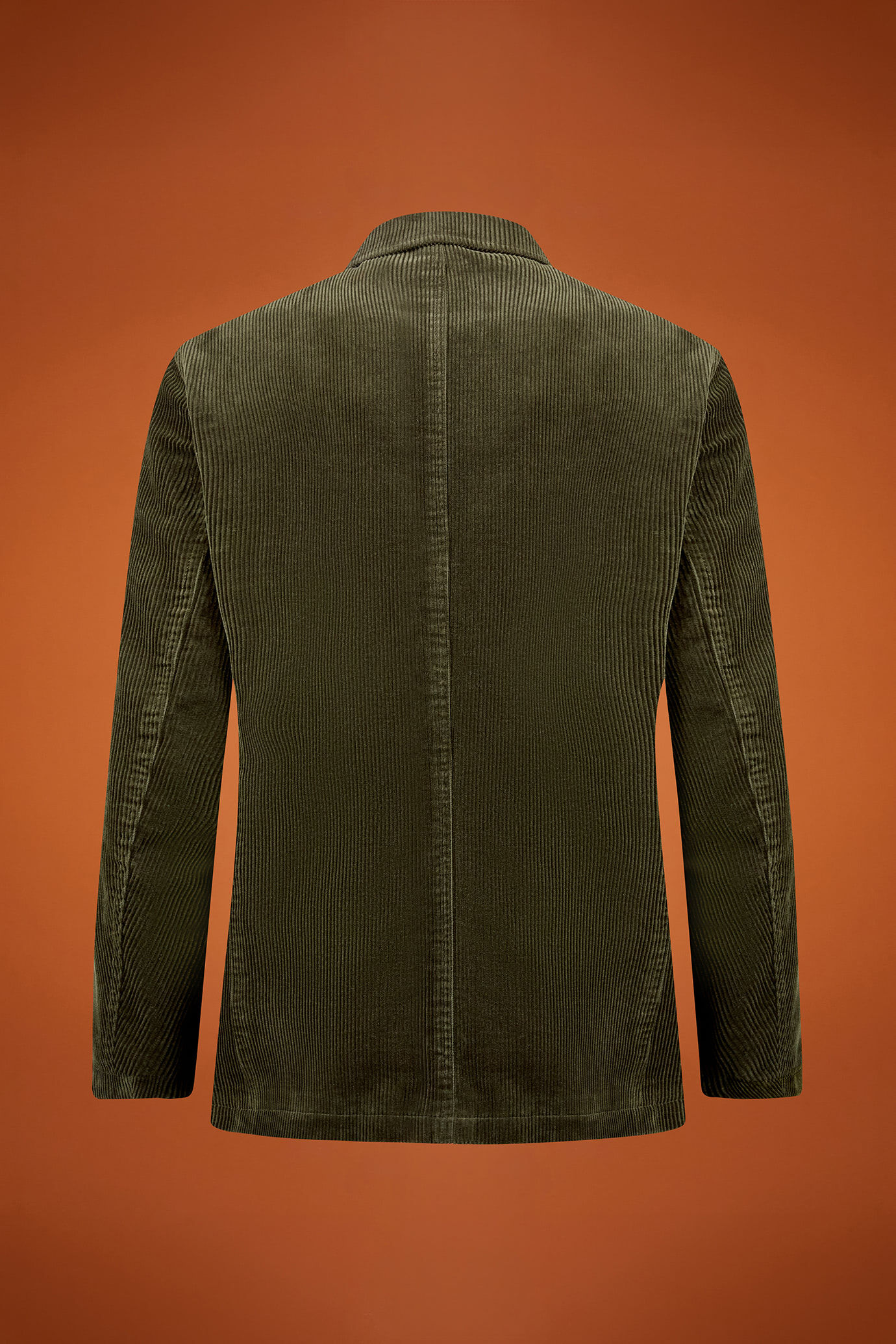 Men's regular fit jacket in 100% cotton velvet with three pockets image number 5