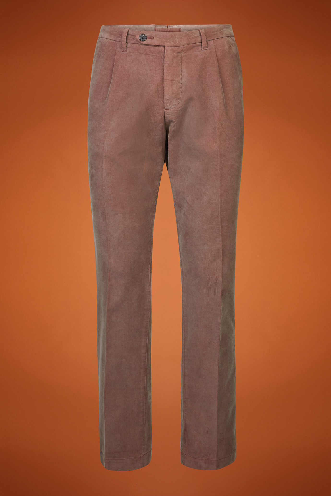 Pantalon classique pour homme, avec plis en velours teint en pièce bicolore milleraies, coupe classique image number 4
