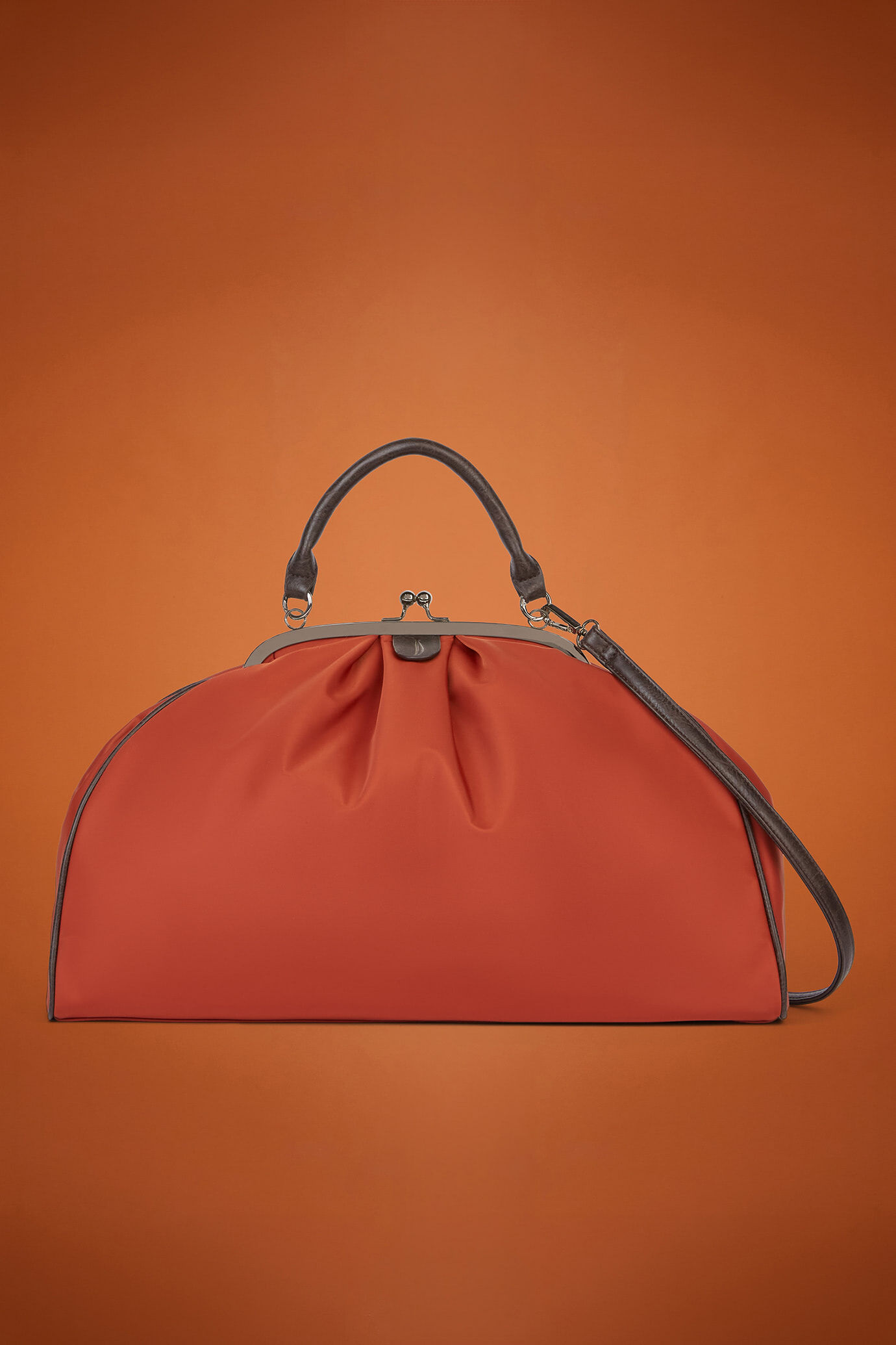 Borsa donna in tessuto tecnico con dettagli in ecopelle image number 0