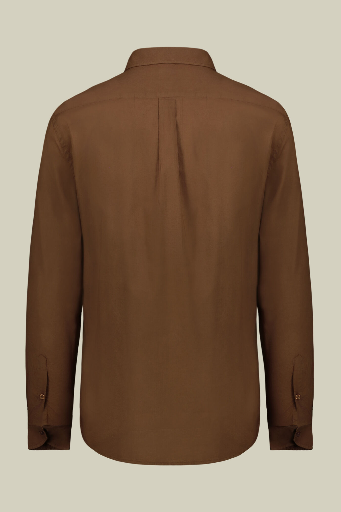 Men's casual shirt with a concealed button down collar in washed muslin fabric 100% cotton image number 6