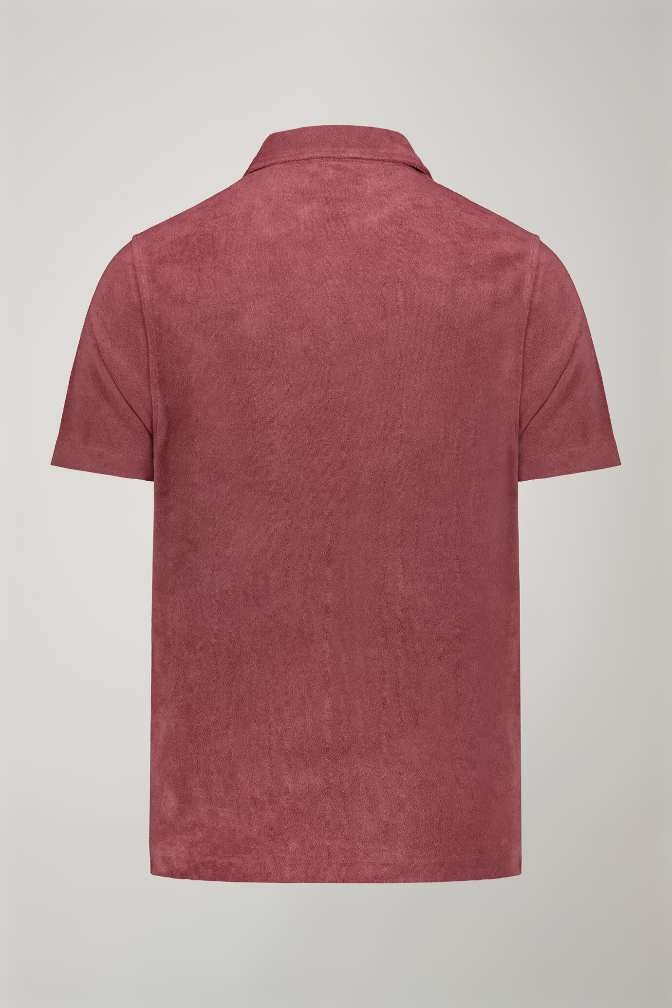Men’s short sleeve polo shirt with terry fabric and derby collar regular fit image number 5
