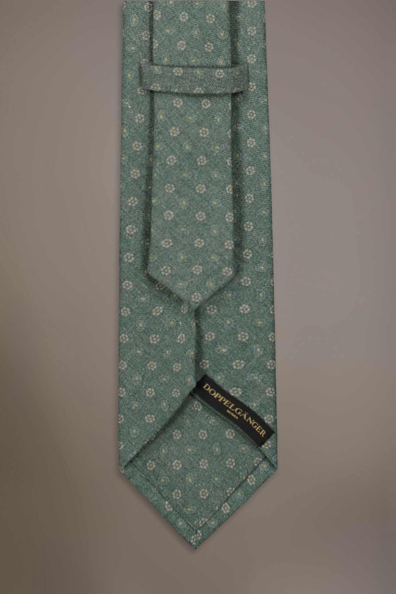 Linen blend tie fancy design image number 1