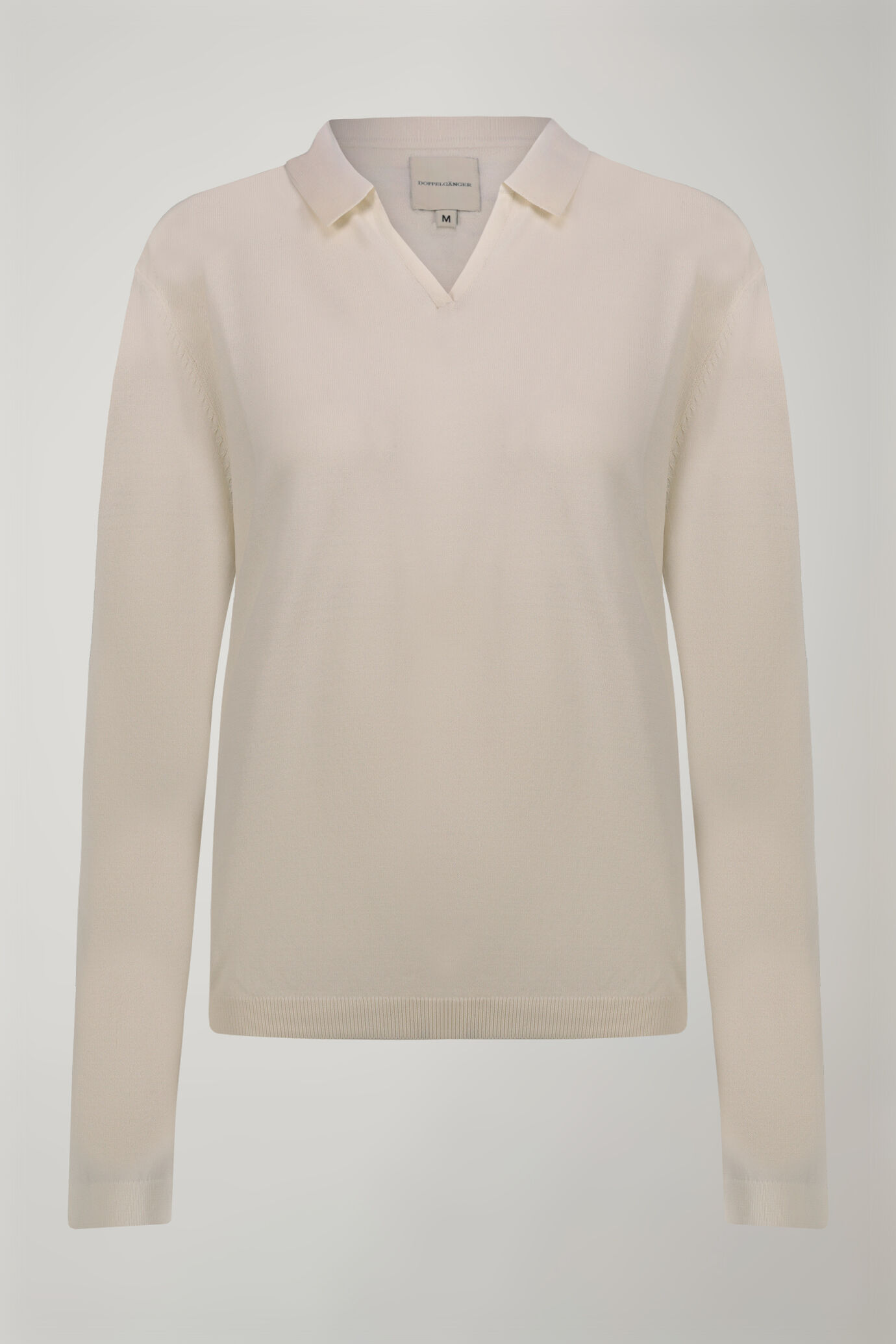 Langärmeliges Damen-Poloshirt aus Strick image number 4