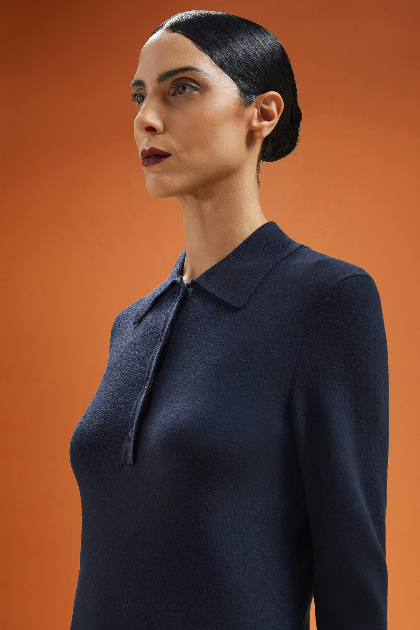 Polo donna a manica lunga regular fit image number 4