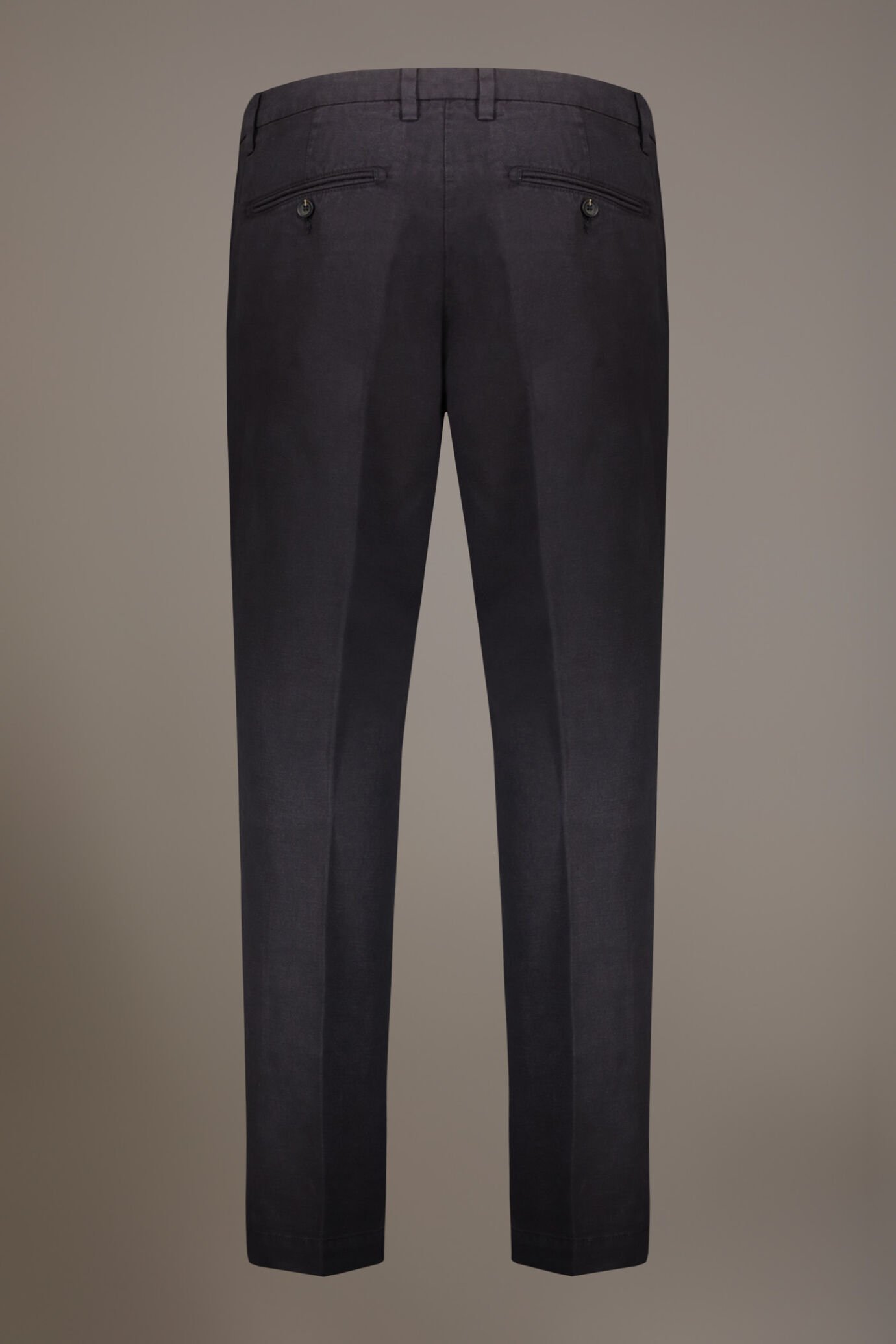 Pantalone chino misto lino regular fit costruzione twill image number 4