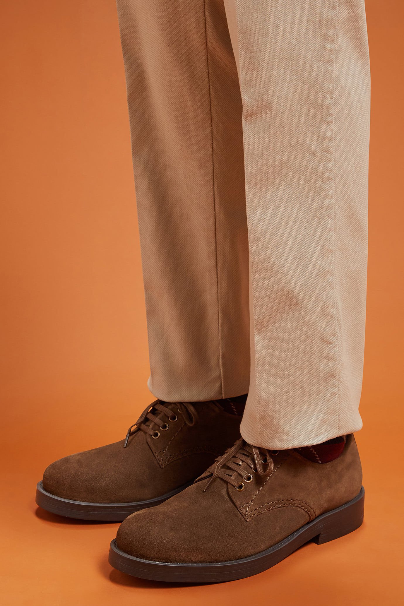 Derby-Schuh für Herren aus 100 % echtem Wildlleder mit Gummisohle image number 4