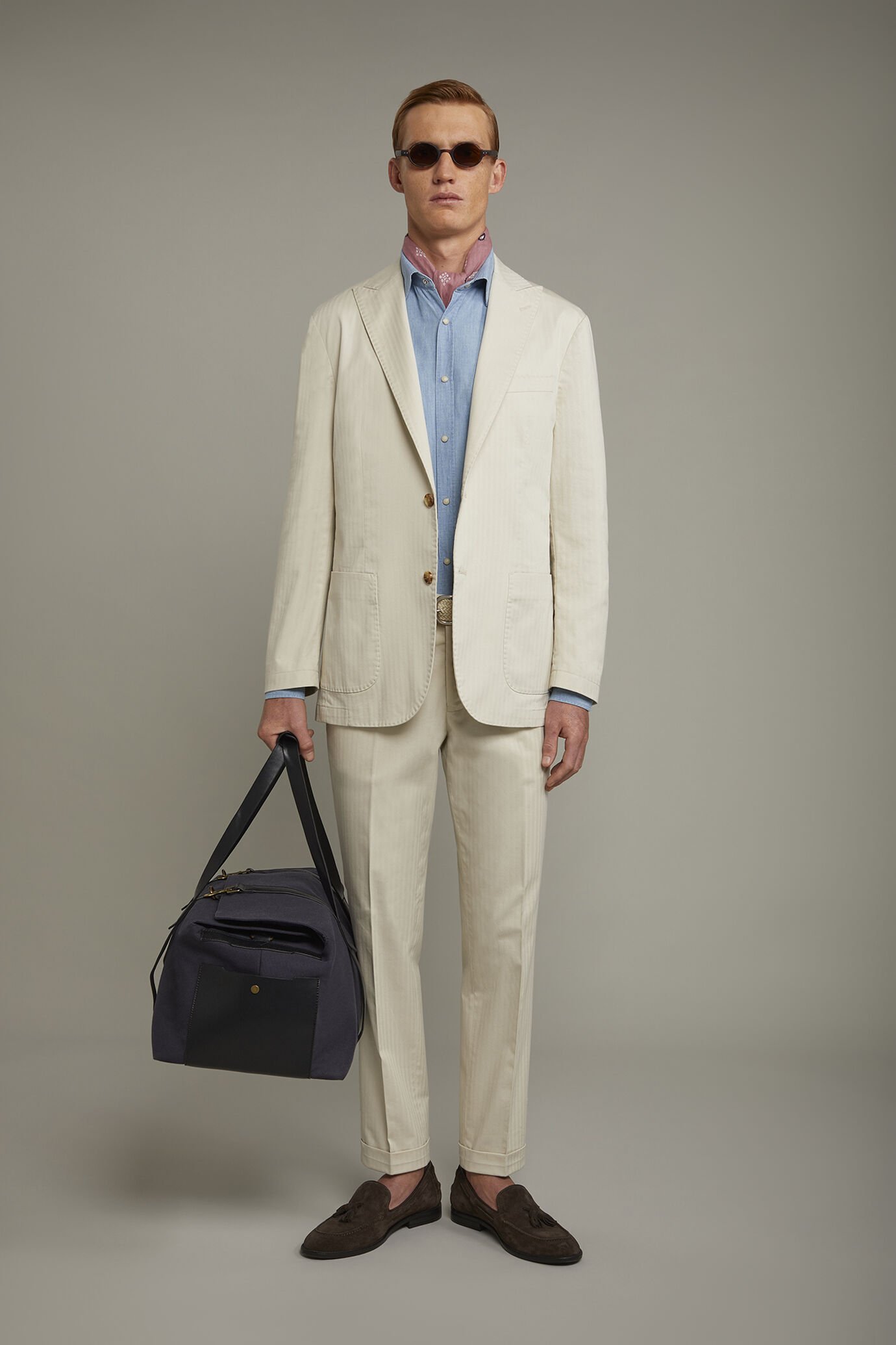 Men's classic double pleat regular fit trousers image number 0