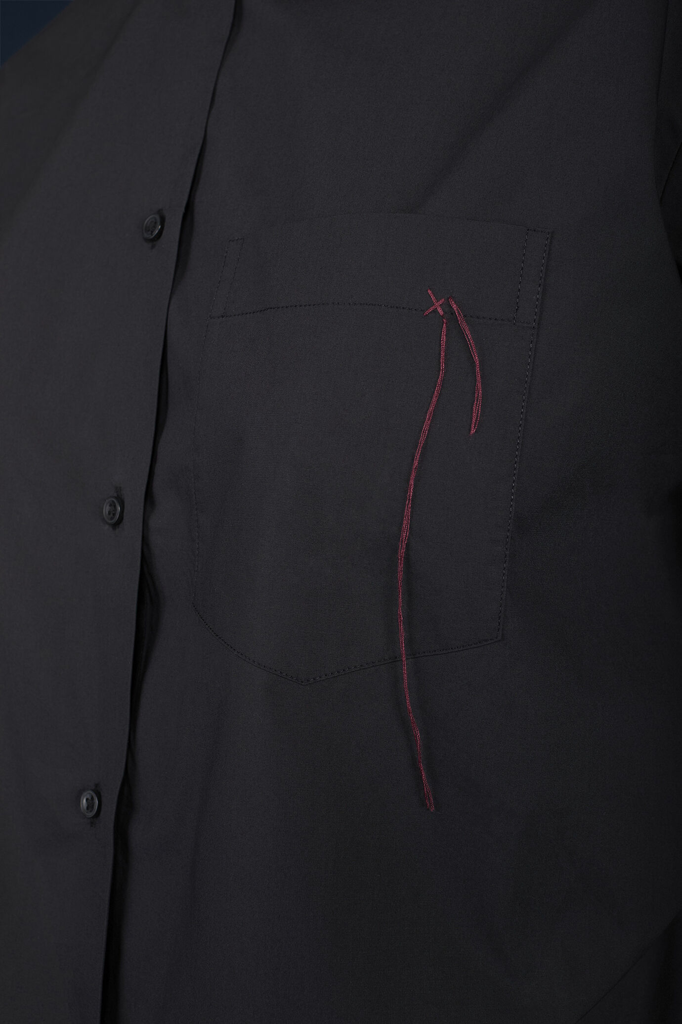 Chemise déstructurée pour femme à col italien en 100 % coton image number 3