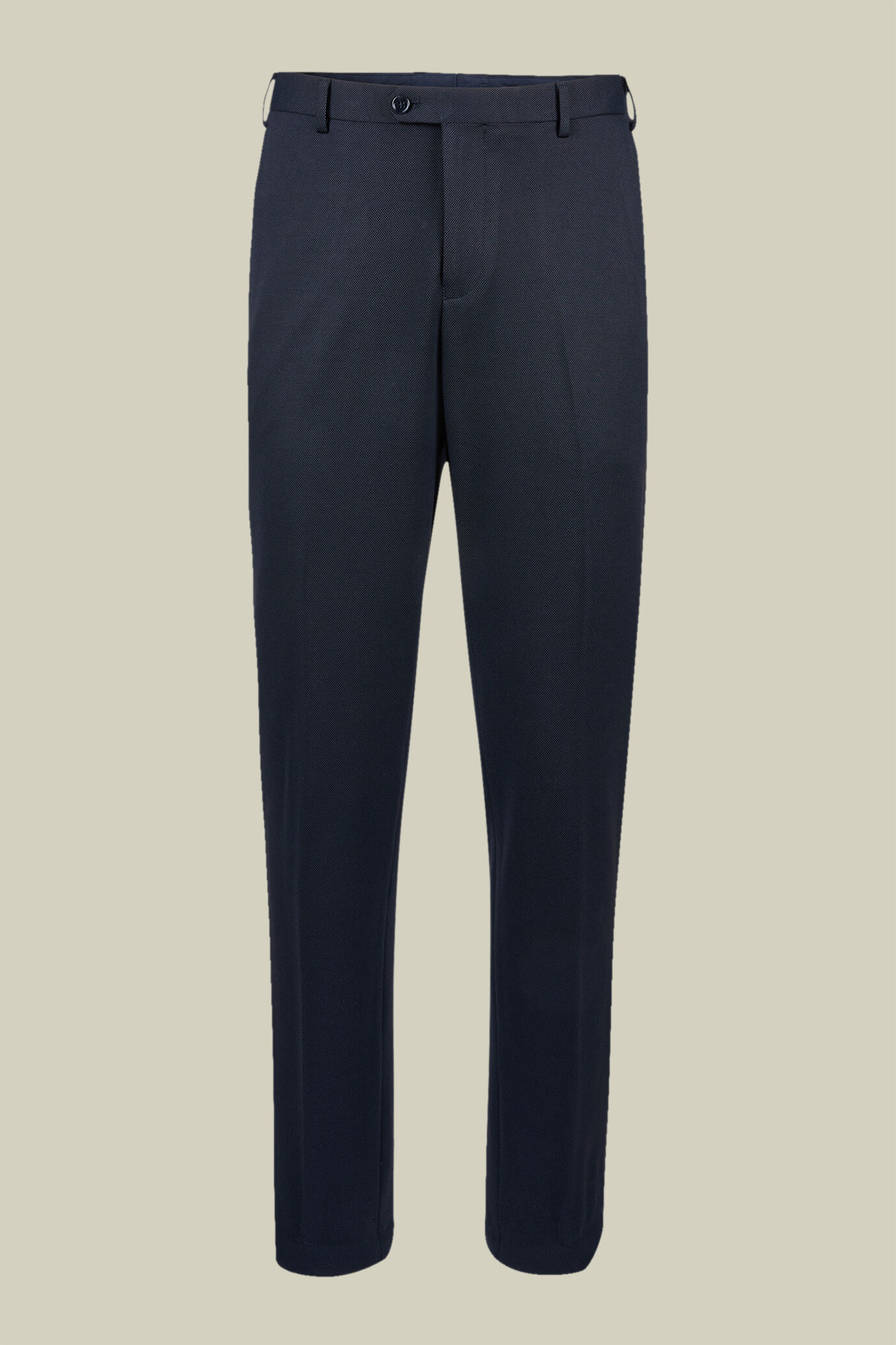 Abito uomo monopetto con tessuto jersey e disegno occhio di pernice regular fit image number 2