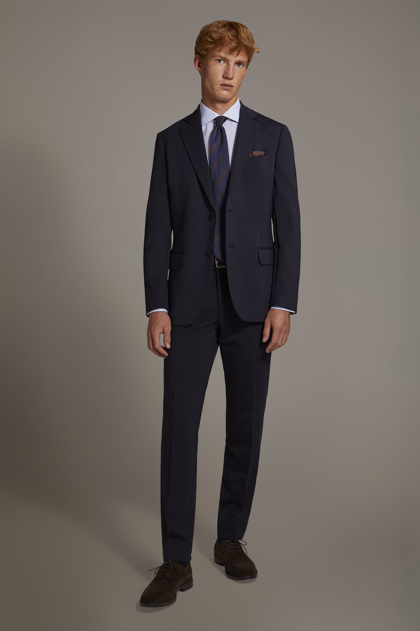 Single-breasted jersey jacket with flap pockets image number 1