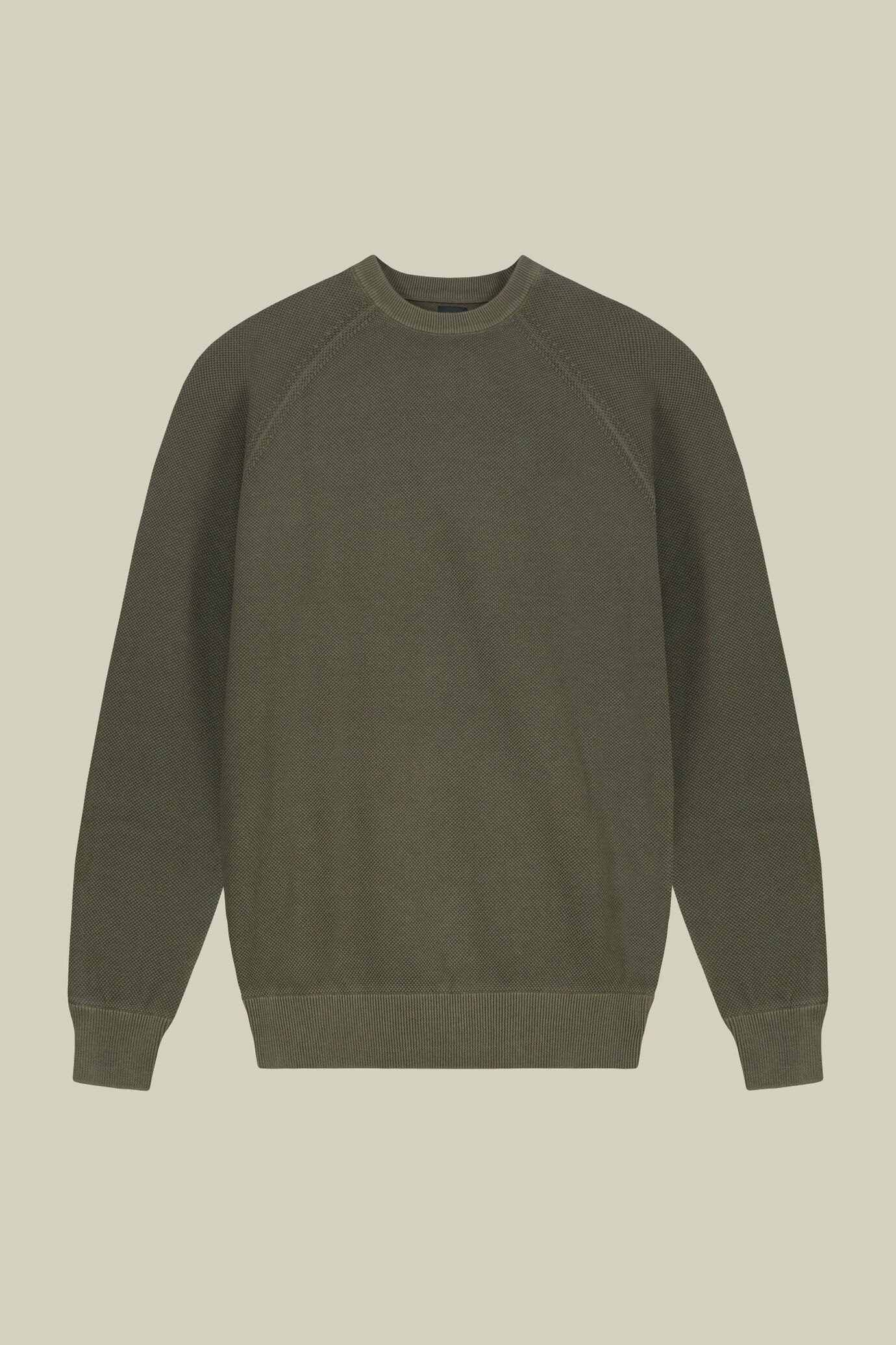 Herrenpullover mit Rundhalsausschnitt aus 100 % Baumwolle mit Reliefmuster image number 4