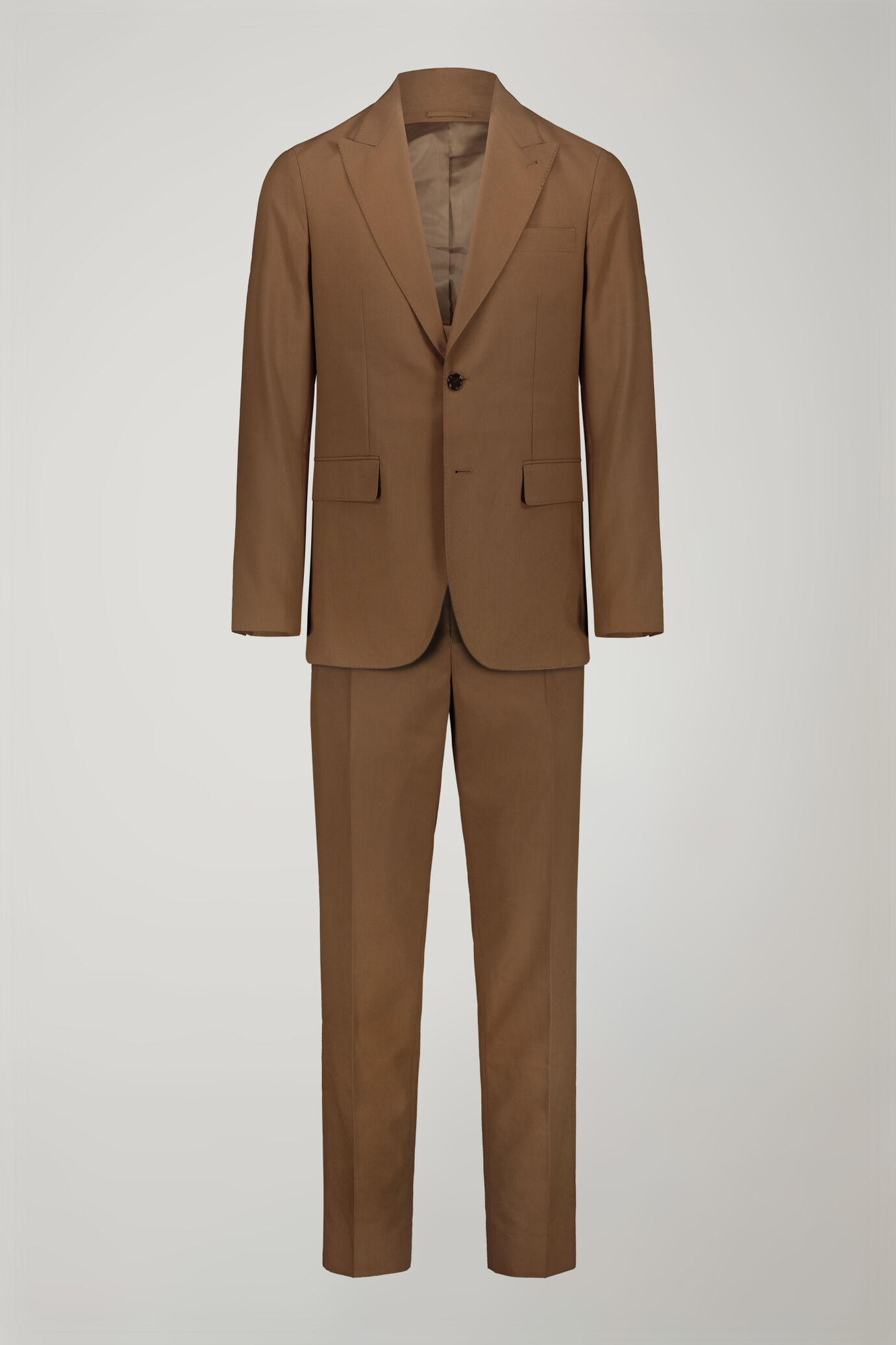 Men's single-breasted suit with peaked lapels regular fit fabric image number 8