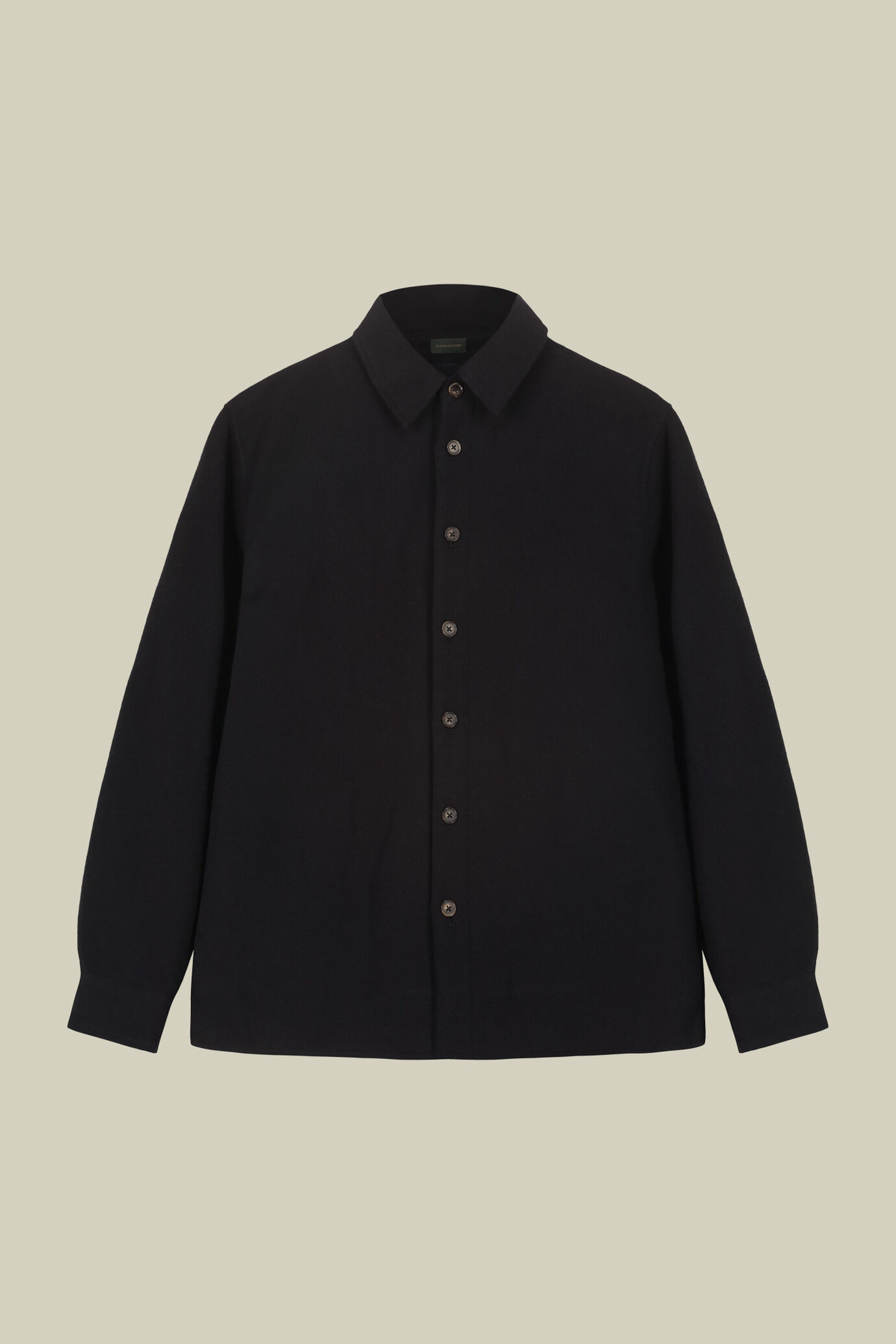 Men's regular fit overshirt in herringbone wool blend fabric image number 4