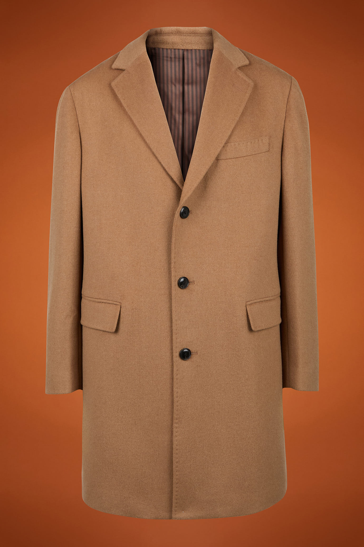 Manteau classique à simple boutonnage pour homme, en polylaine, coupe classique image number 4