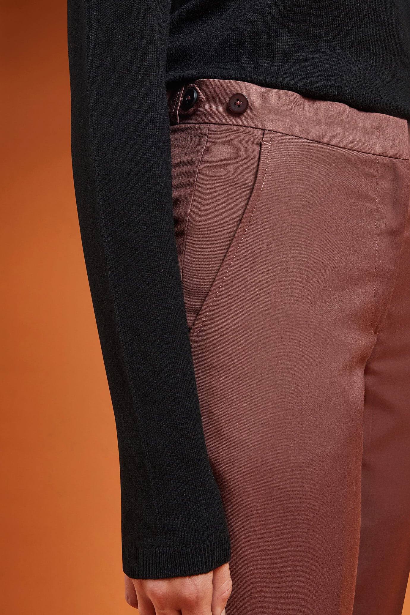 Pantalone chino classico donna regular fit image number 2