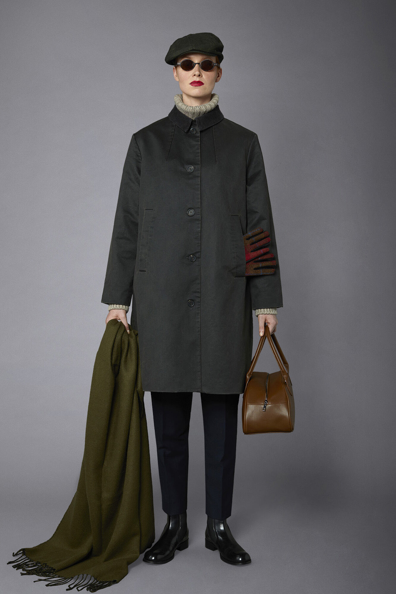 Women s waxed cotton raincoat Doppelganger Clothing 80 Men s Online