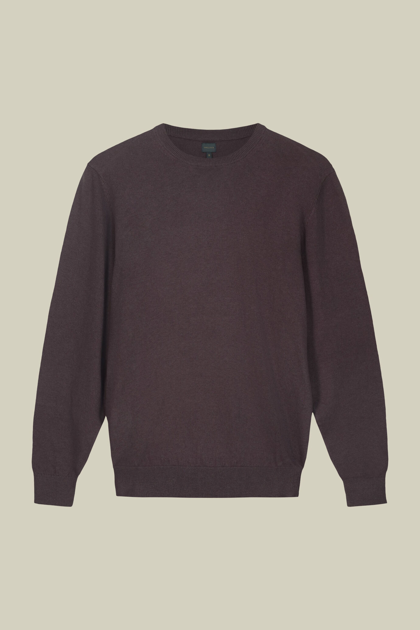 Men's regular fit crew neck jumper in wool and cotton image number 4