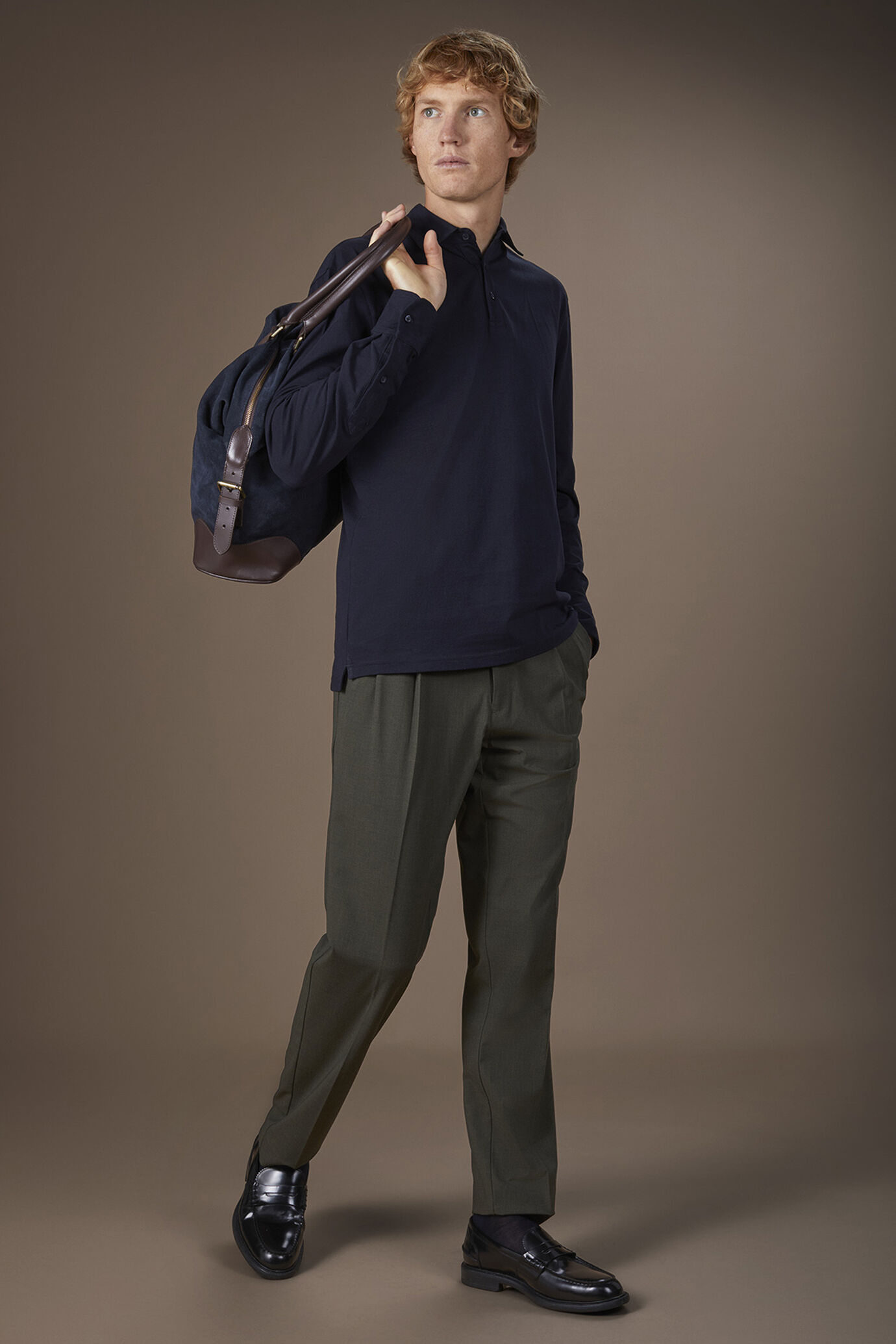 Men's polo shirt in 100% cotton regular fit image number 1