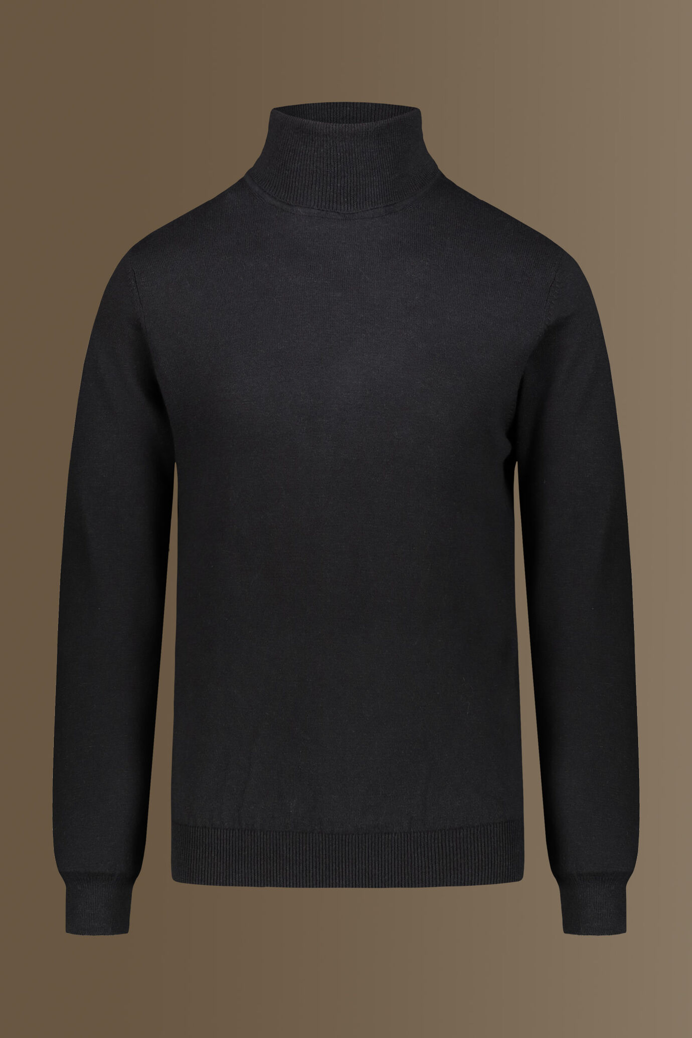 Maglia collo alto misto lana e cotone image number 0