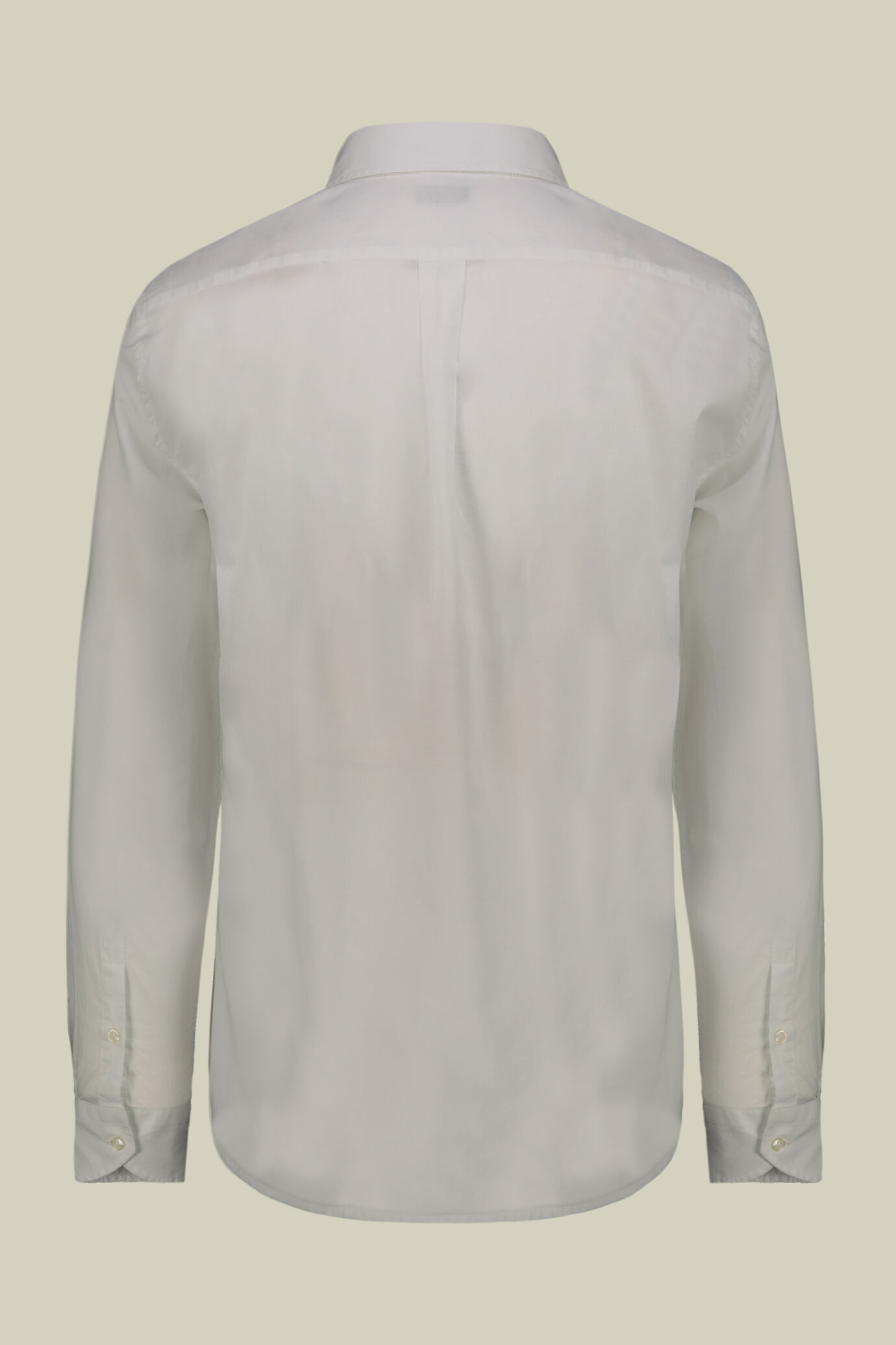 Men's casual shirt with a concealed button down collar in washed muslin fabric 100% cotton image number 6