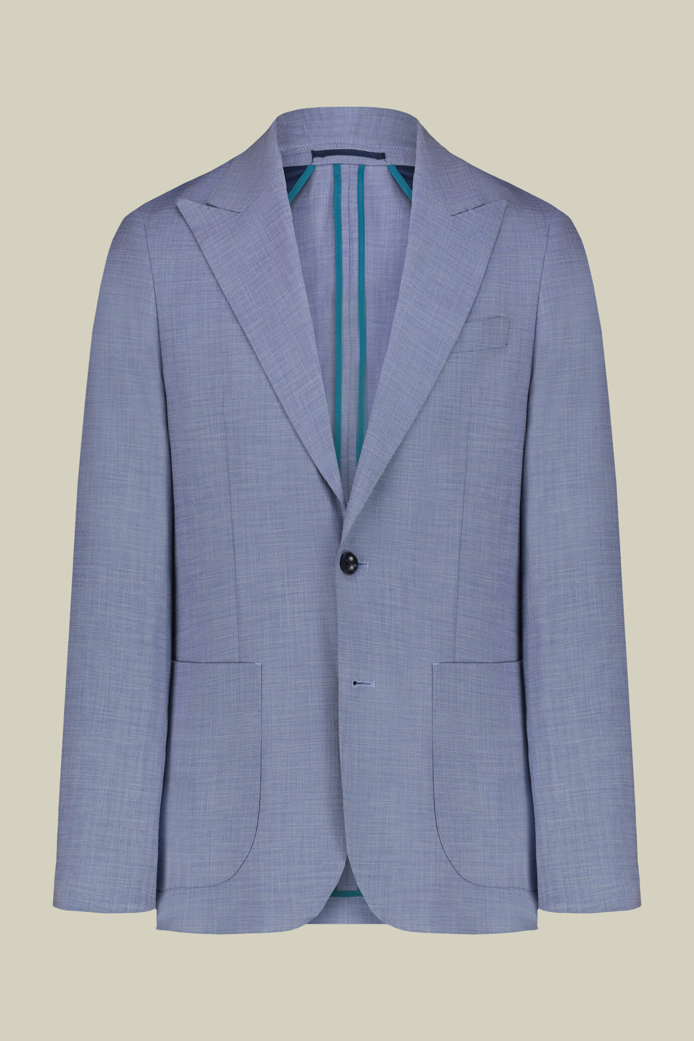 Abito uomo monopetto tessuto a grisaglia regular fit image number 0