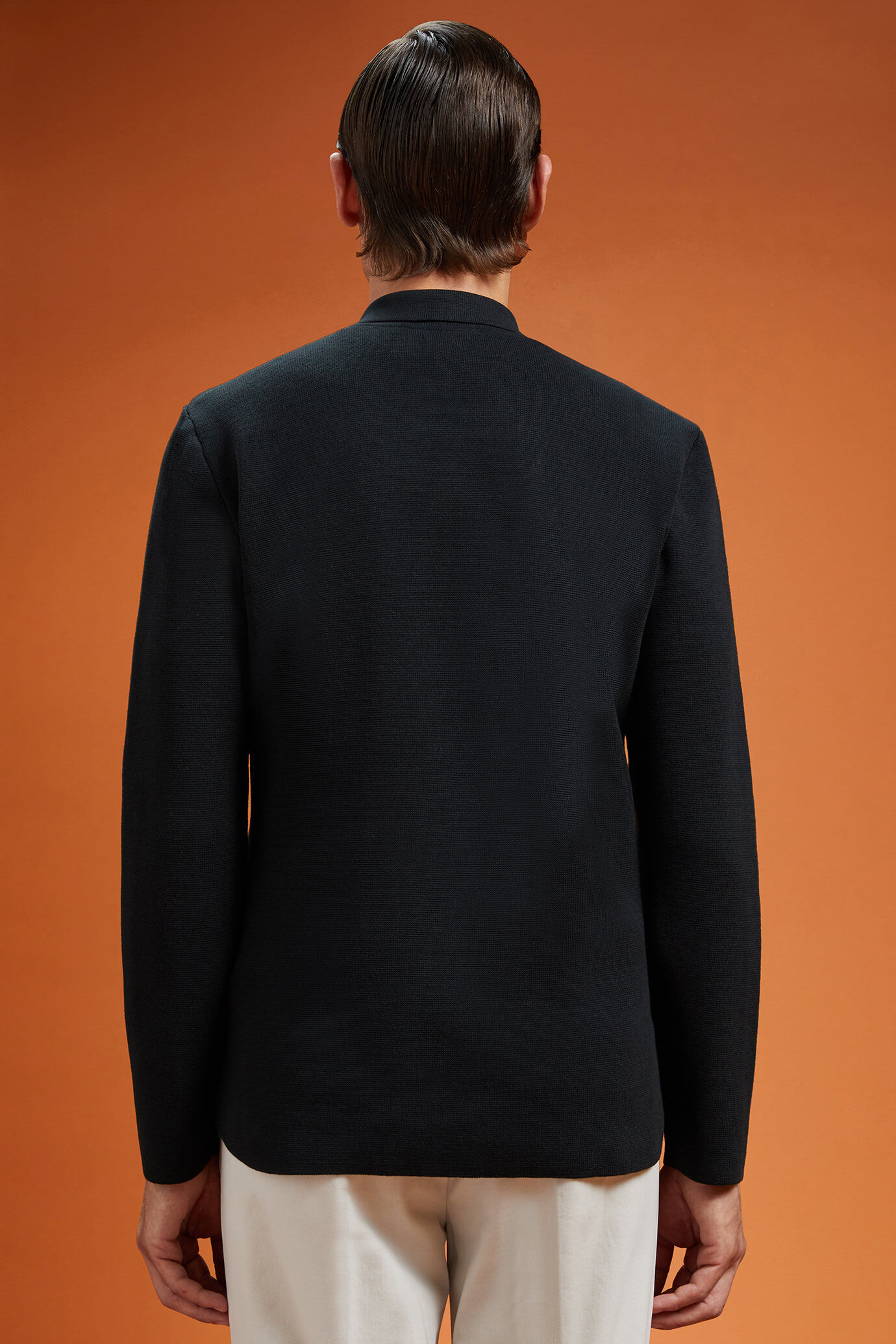 Shacket uomo in jersey 100% cotone Punto Milano regular fit image number 1